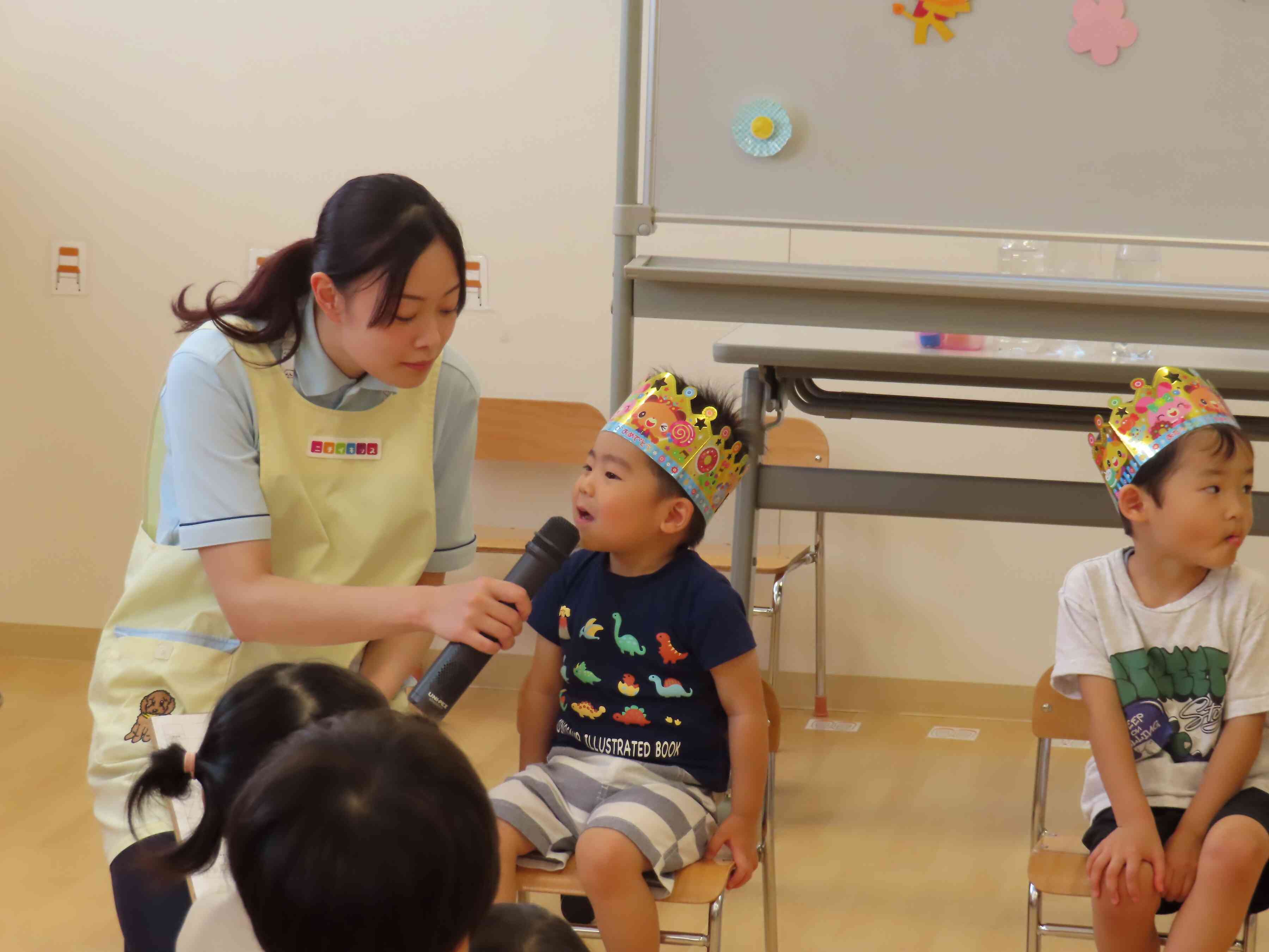 お名前上手に言えたよ。