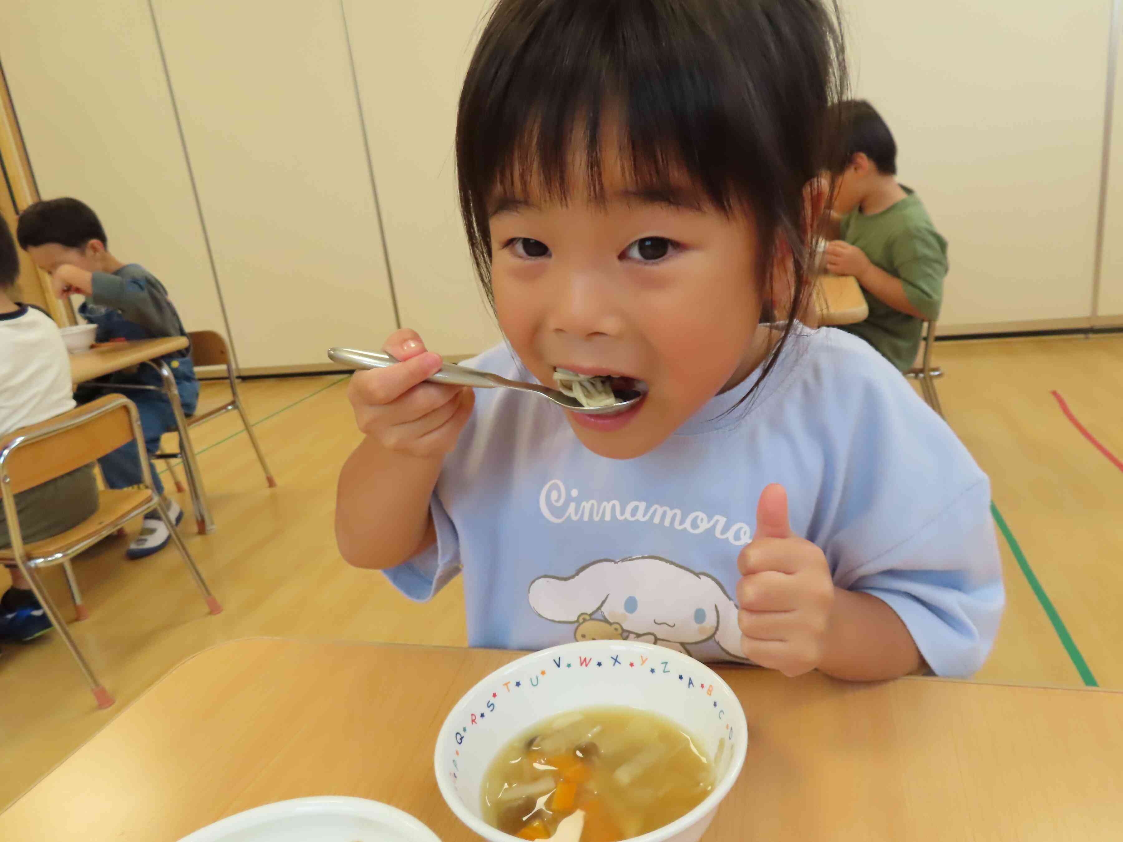 自分で作ったきのこ汁のお味は？