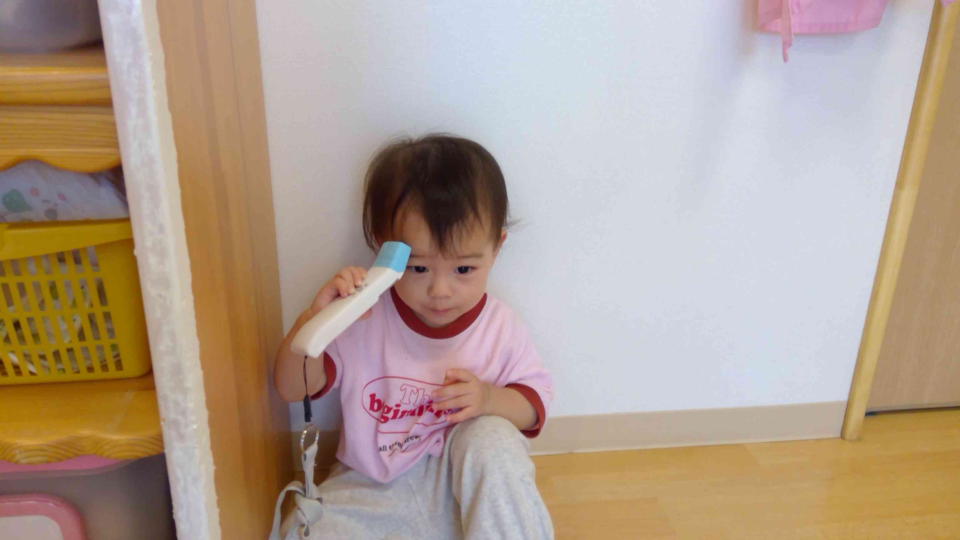 上手にお熱を測れたね
