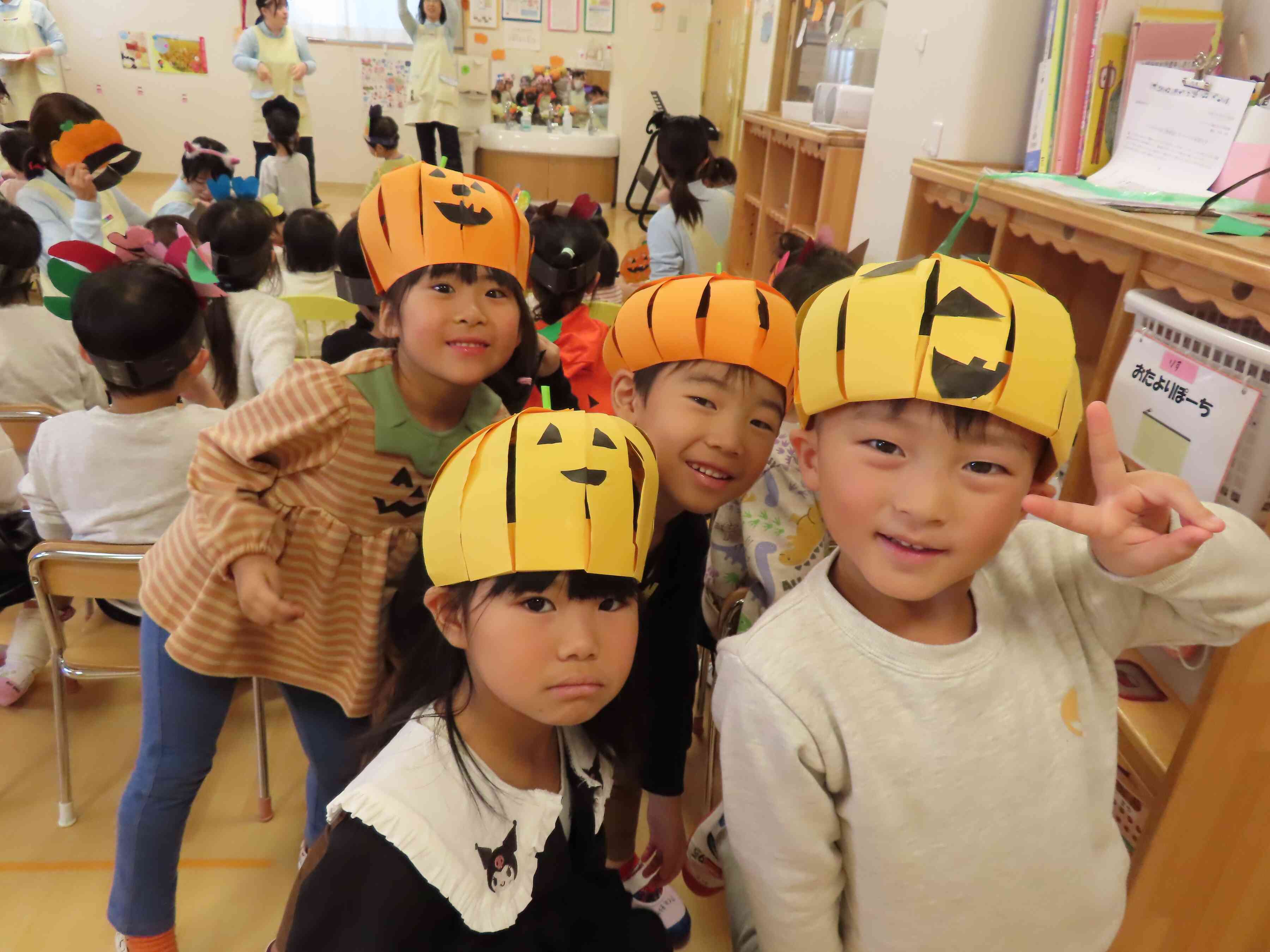 かわいいカボチャの帽子