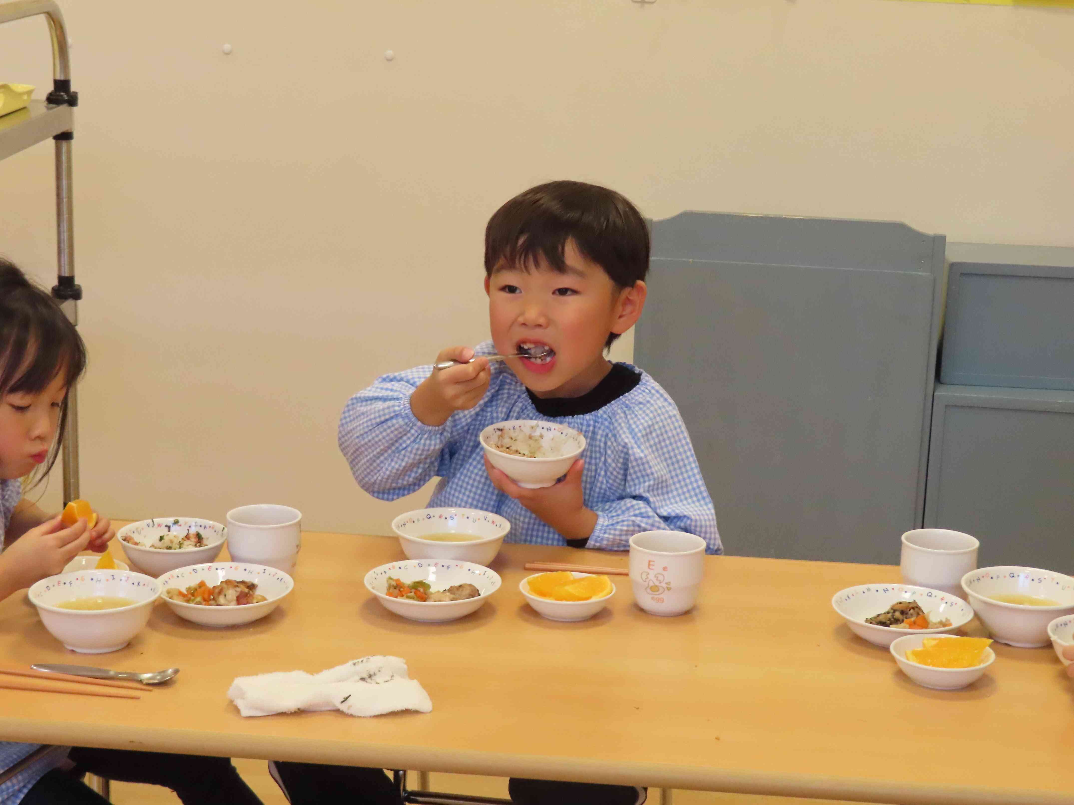 ふりかけご飯おいしいね