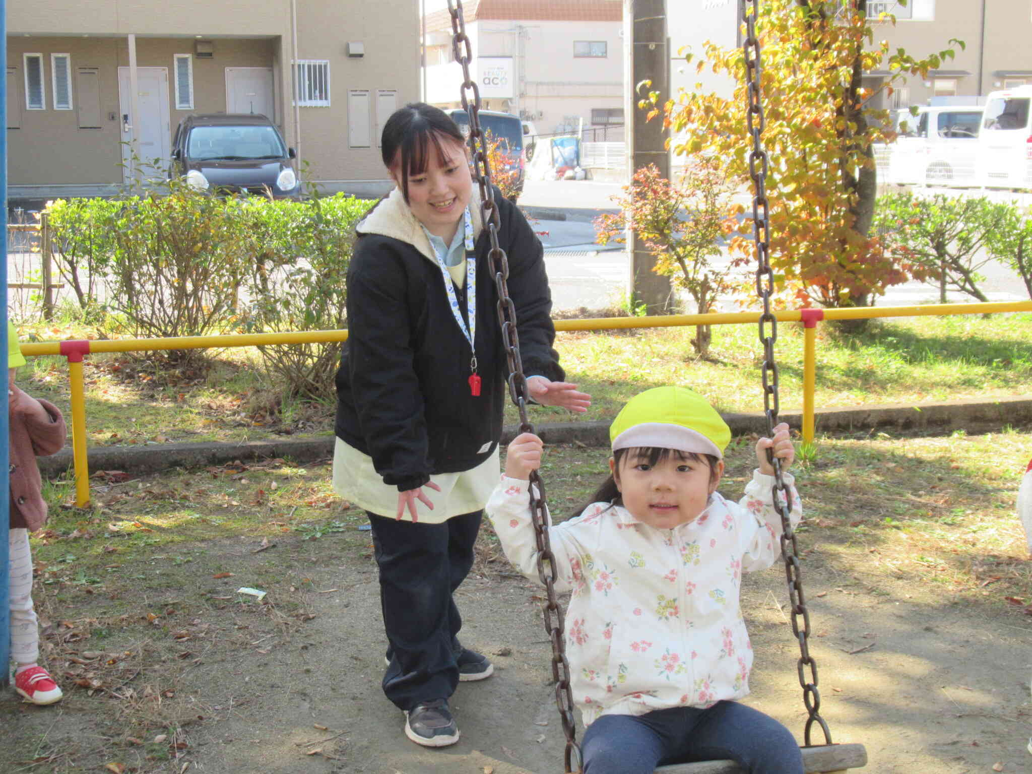 ブランコ風が気持ちいいね～