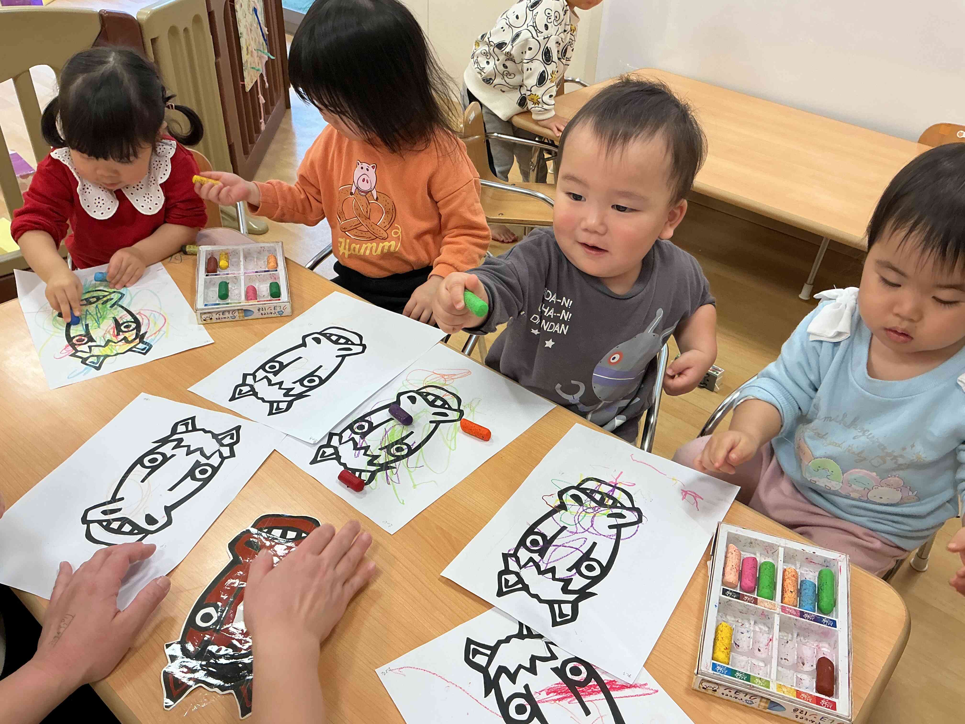 来年の干支（馬）の塗り絵をしたよ