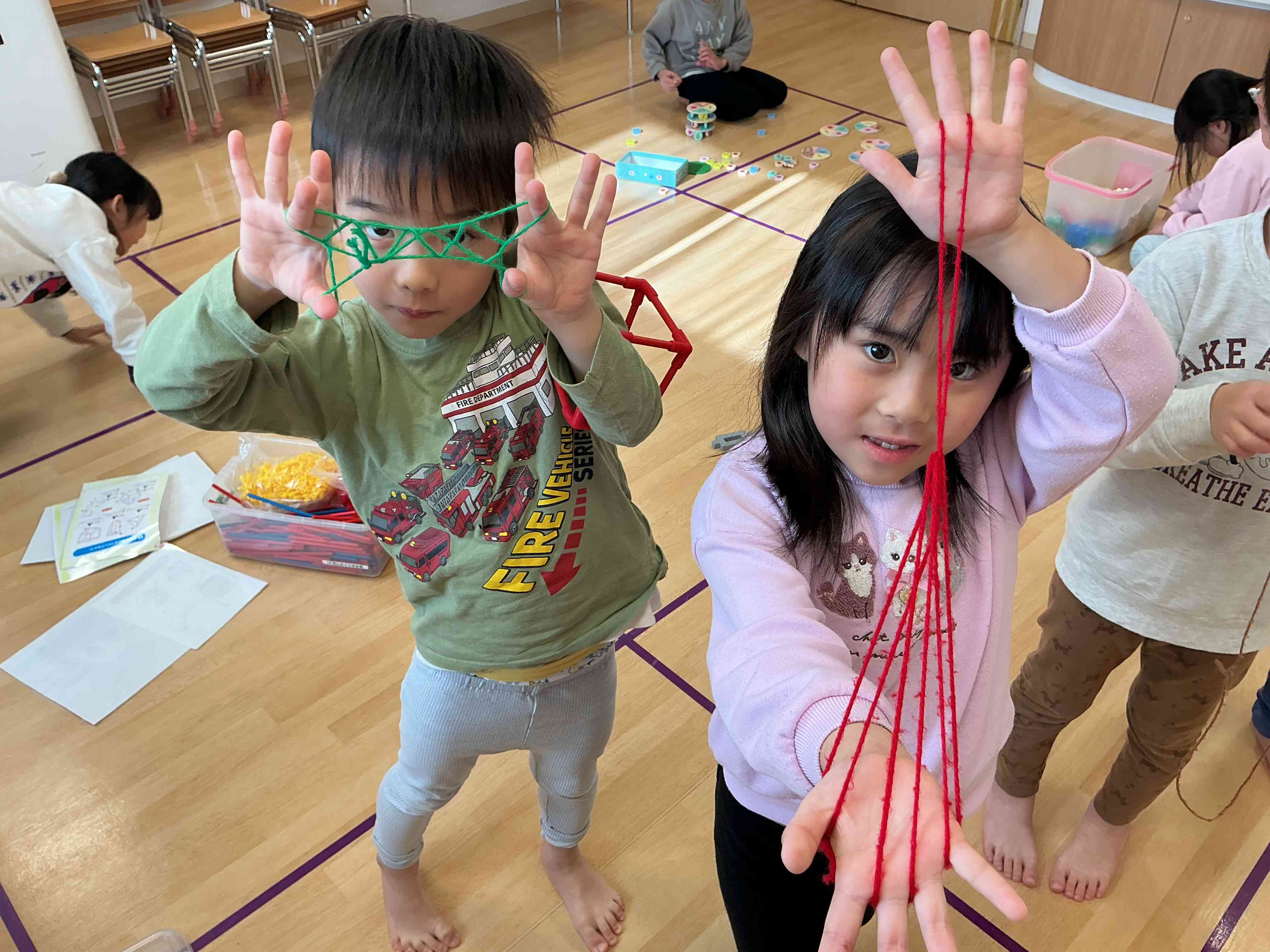 あやとり楽しいね！⭐︎