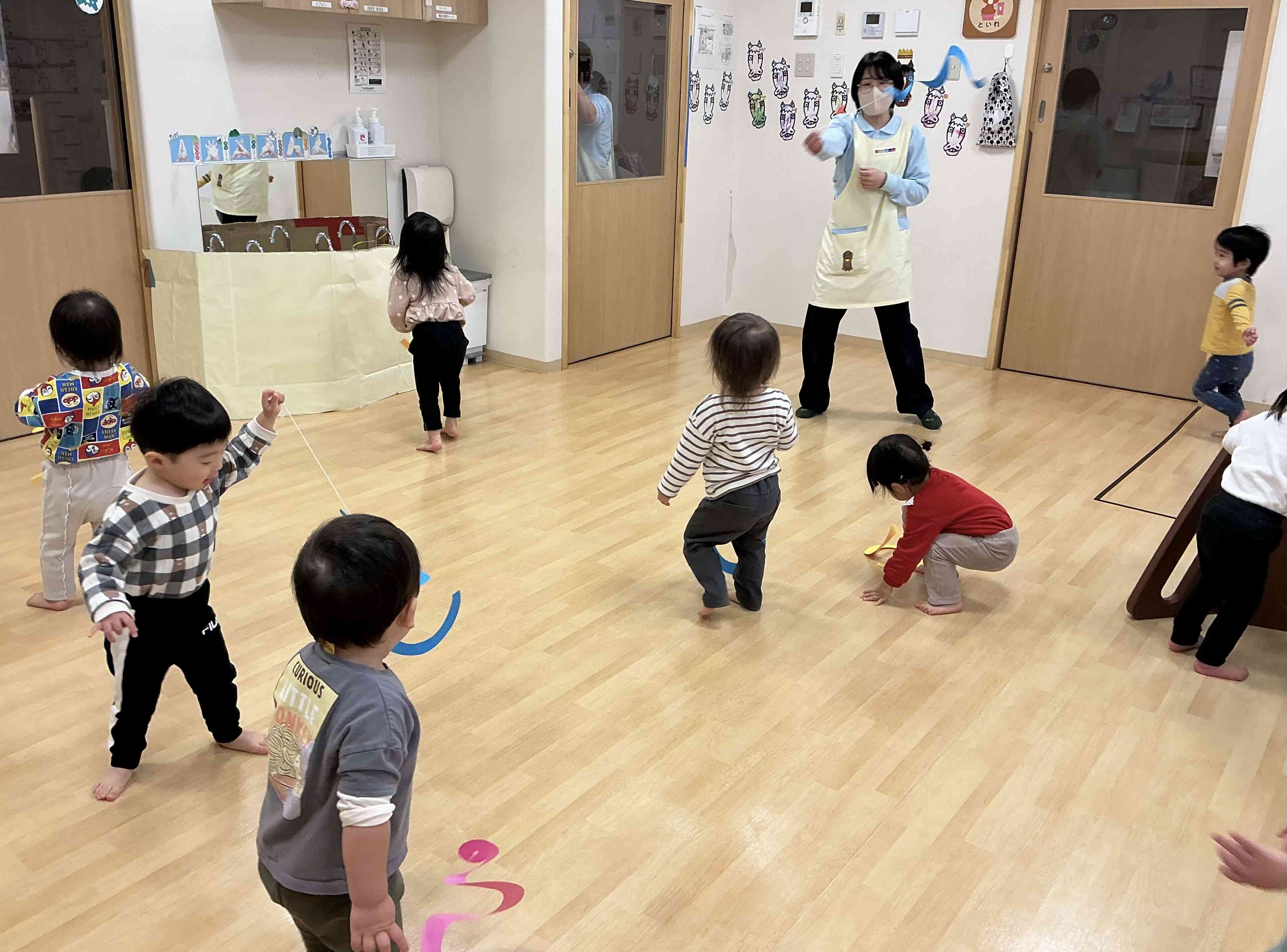 1月　あひる組（１歳児）の様子