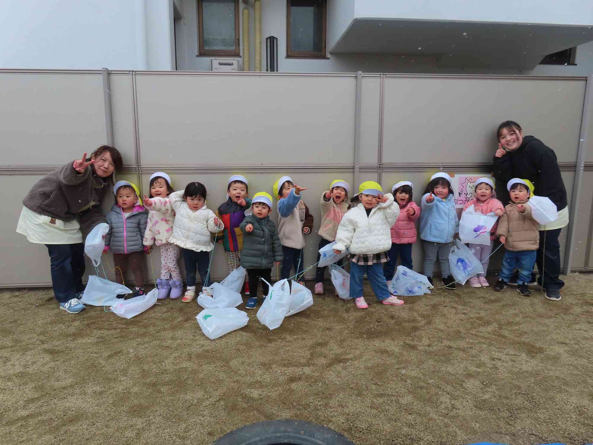 １月のうさぎぐみの様子（２歳児）