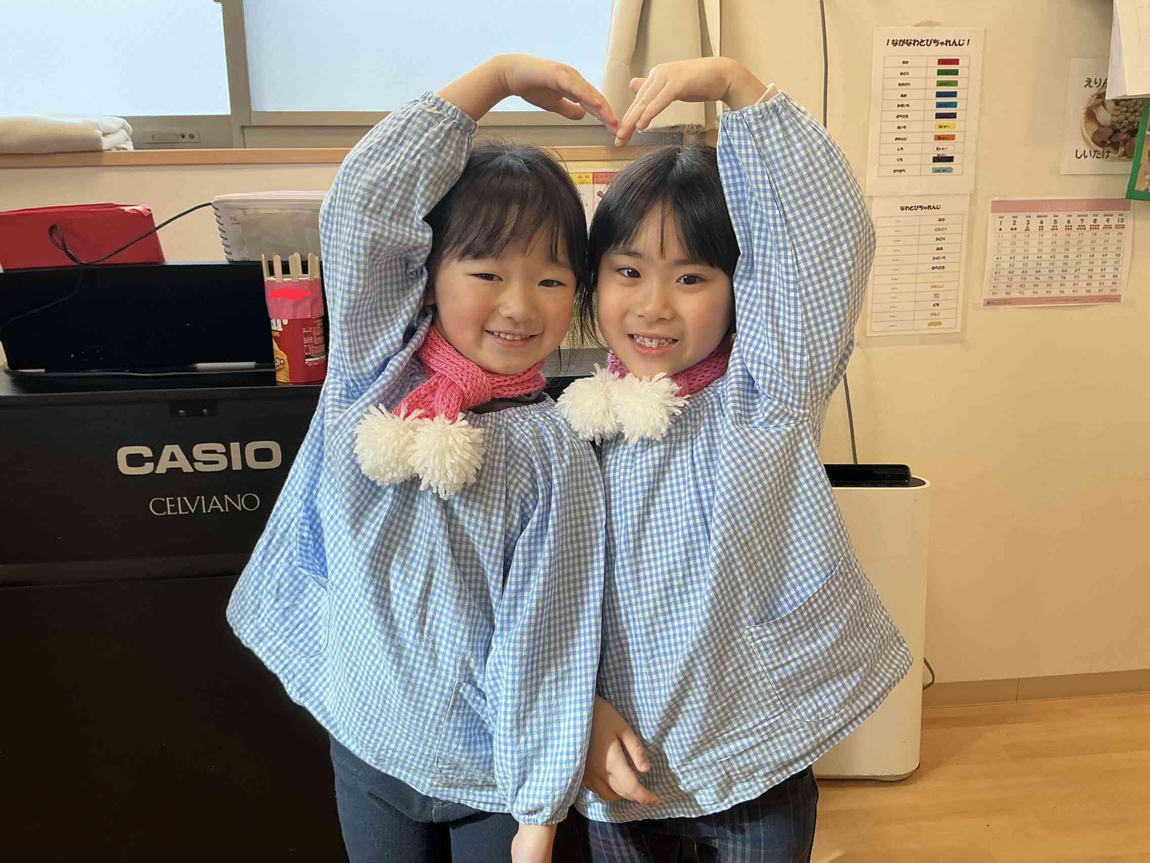 完成したマフラーつけてみたよ⭐︎