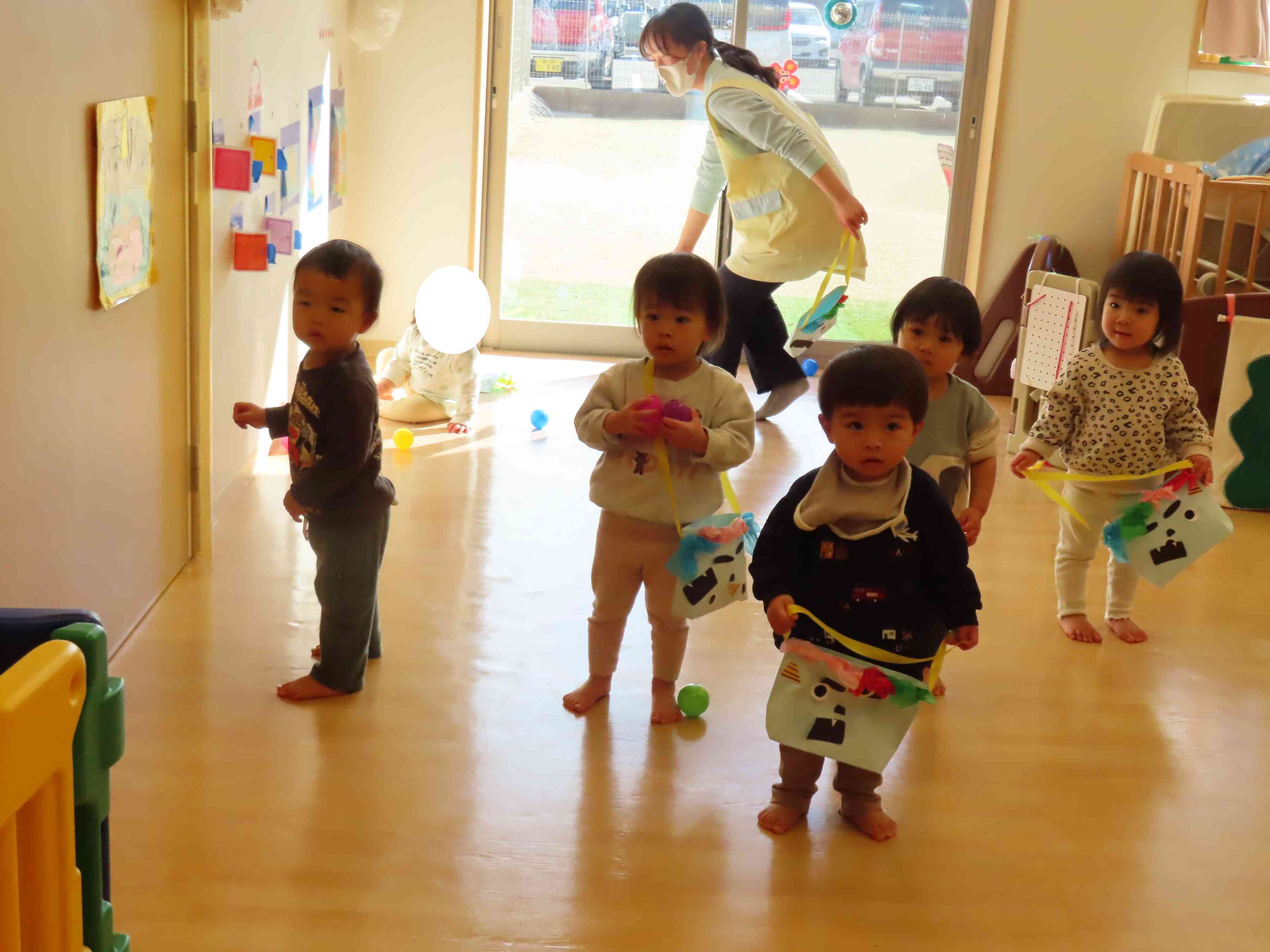 鬼さん登場にドキドキです。