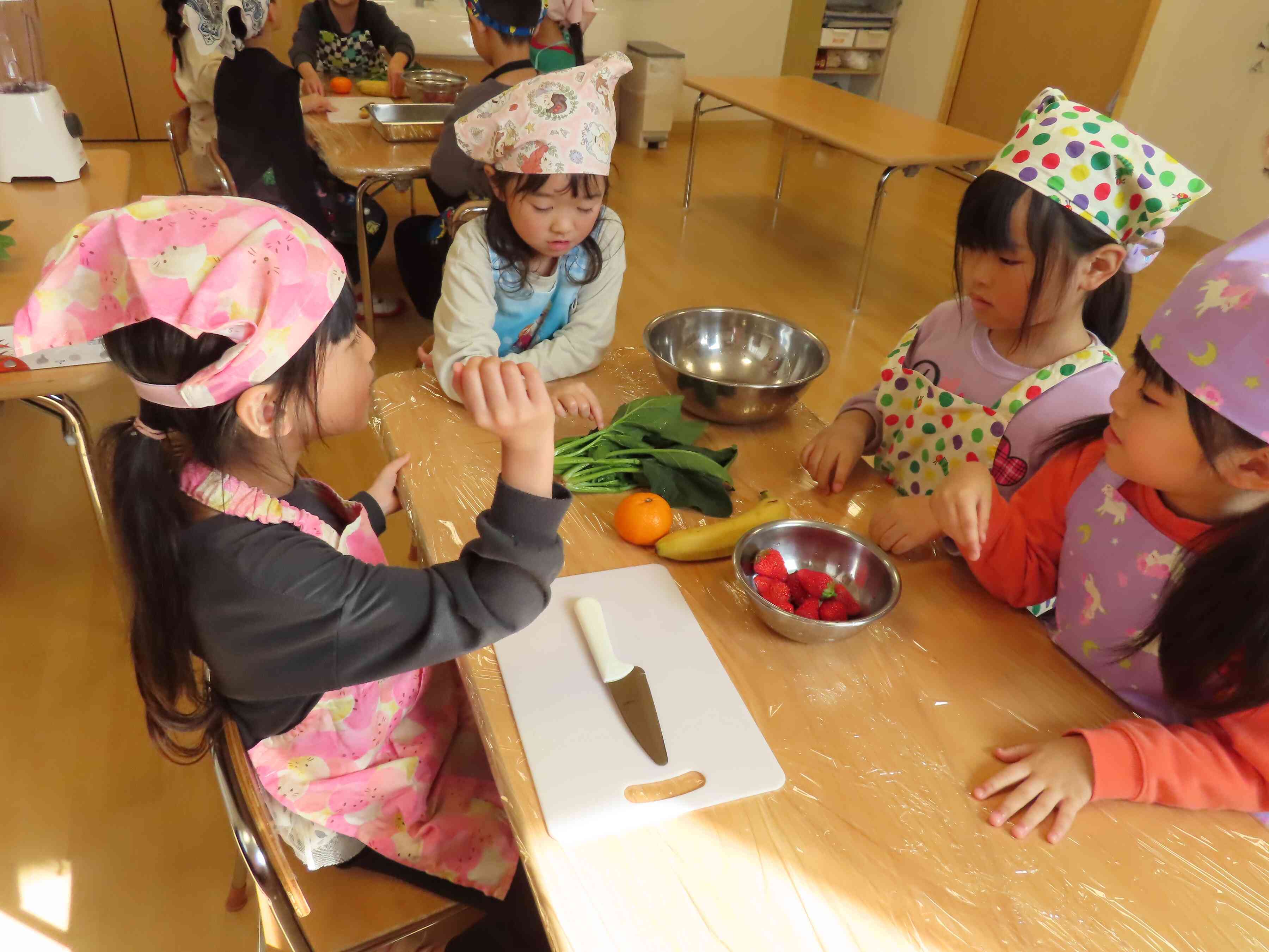 スムージー作りに挑戦！