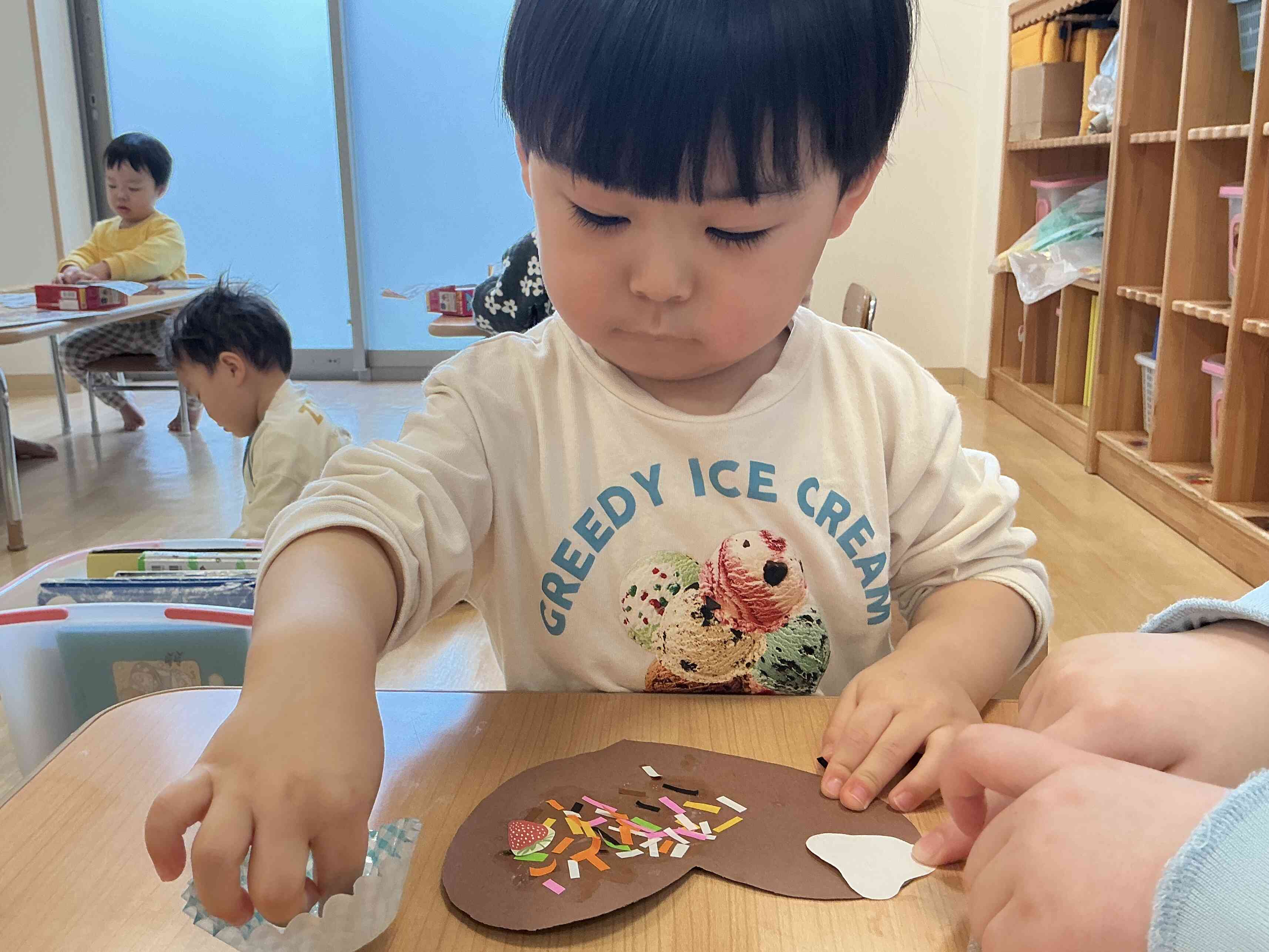 バレンタインの製作中！おいしくなぁれ♡