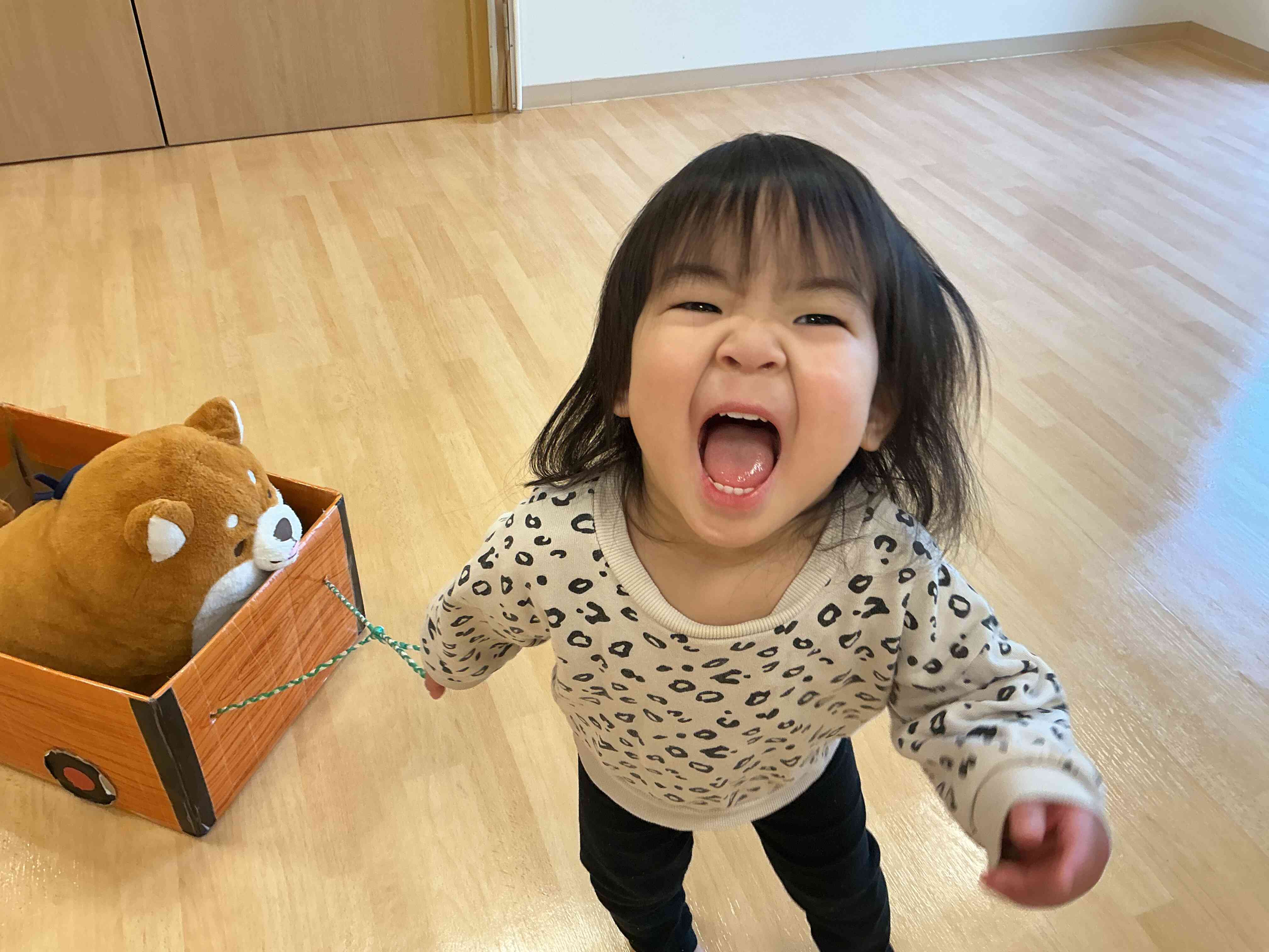 ワンワンとお散歩楽しいね