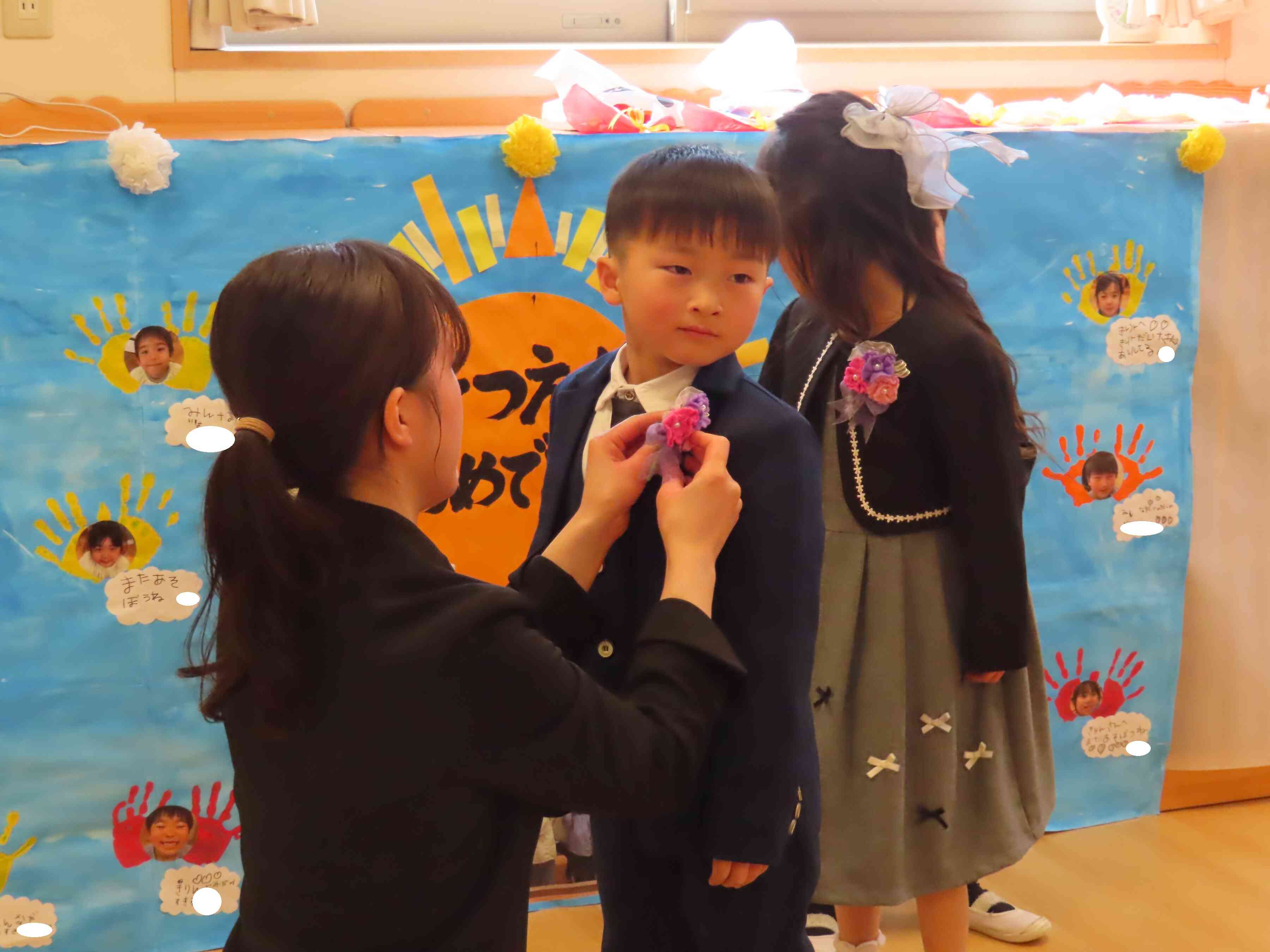 卒園式前の風景