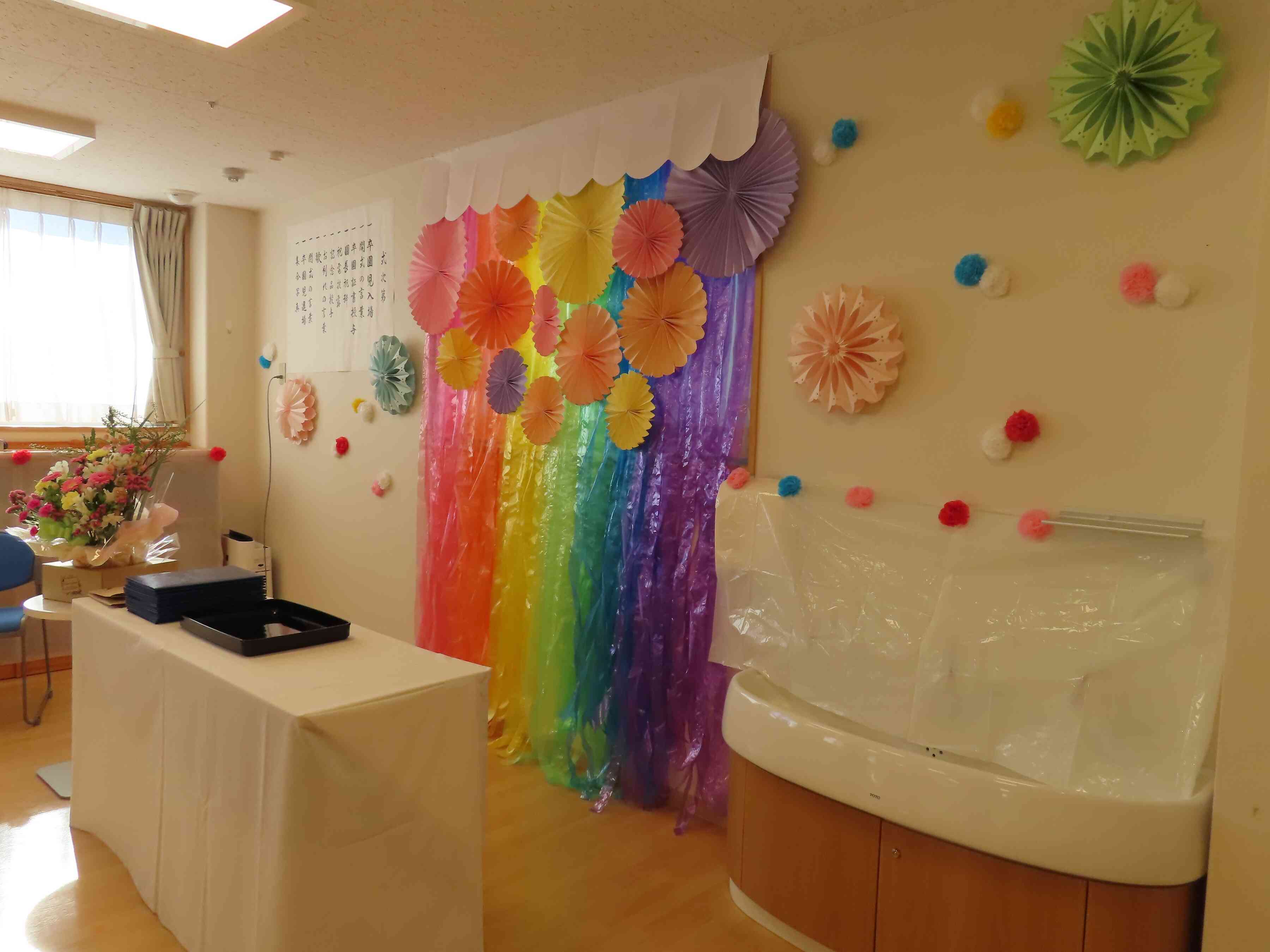 卒園式準備中の風景