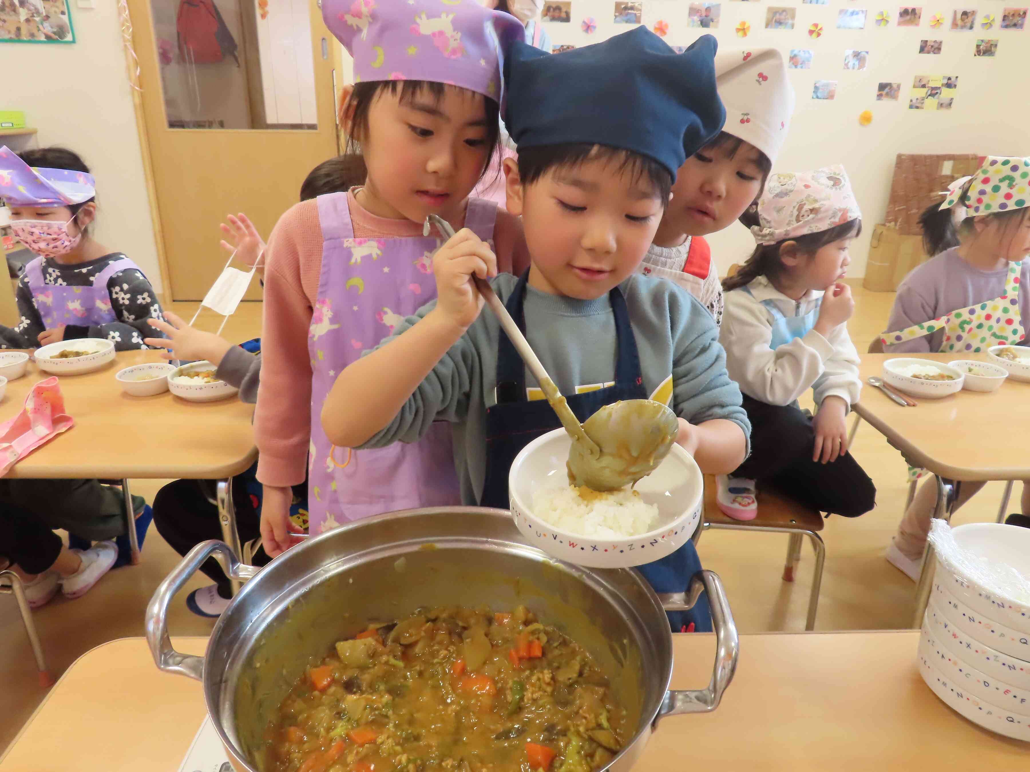 いっぱいかけて食べました。