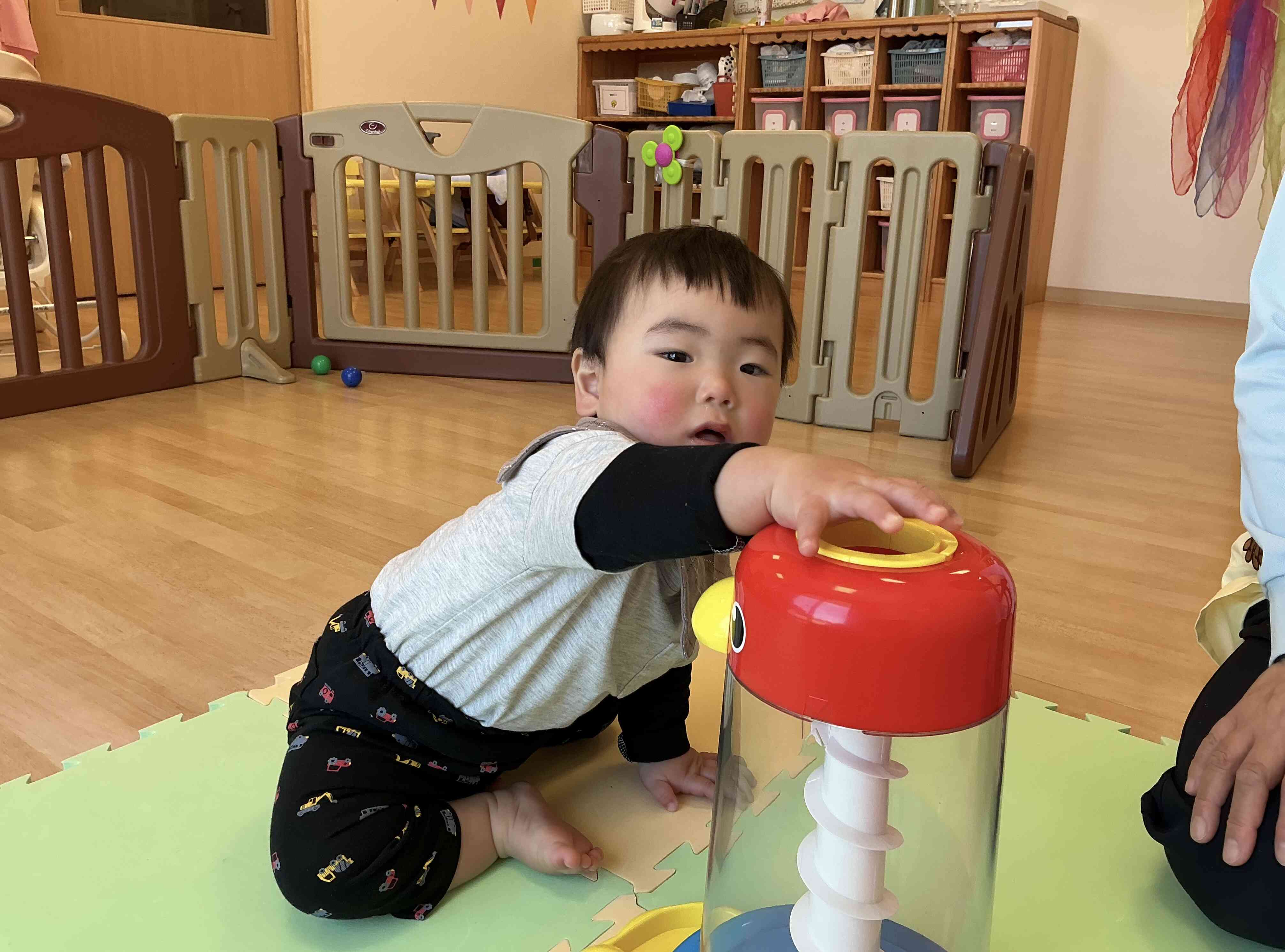 泣かずに遊べるようになってきたよ。