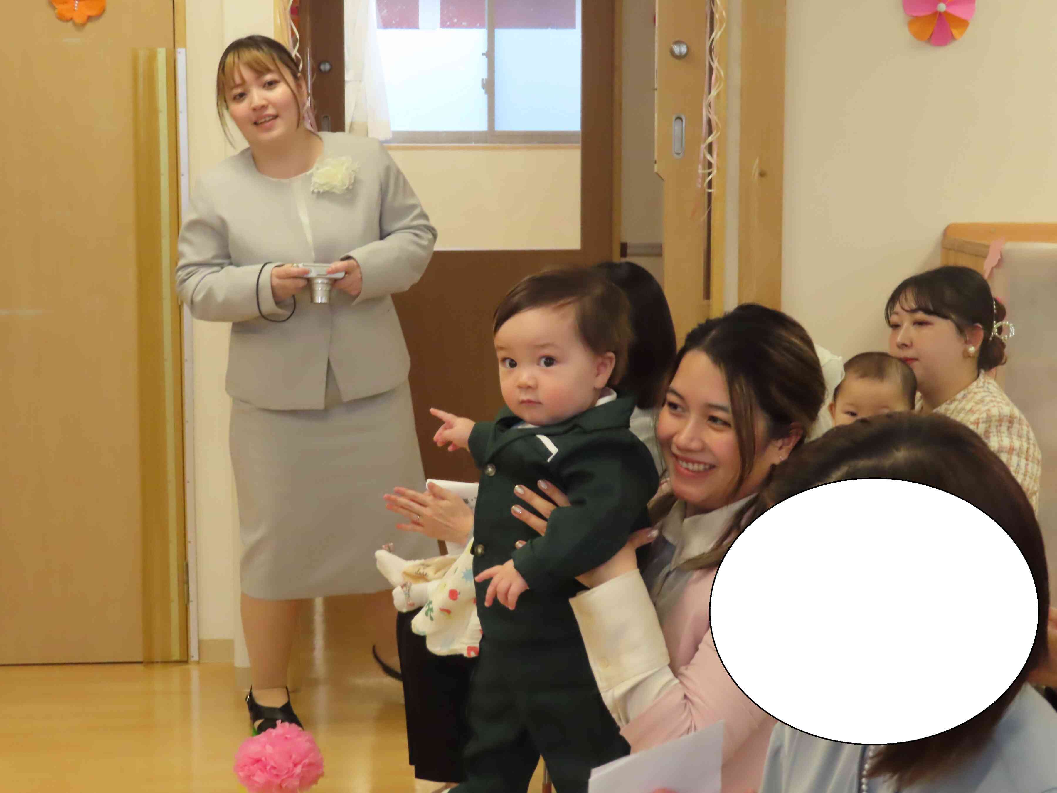 ママと一緒にお返事してくれました。