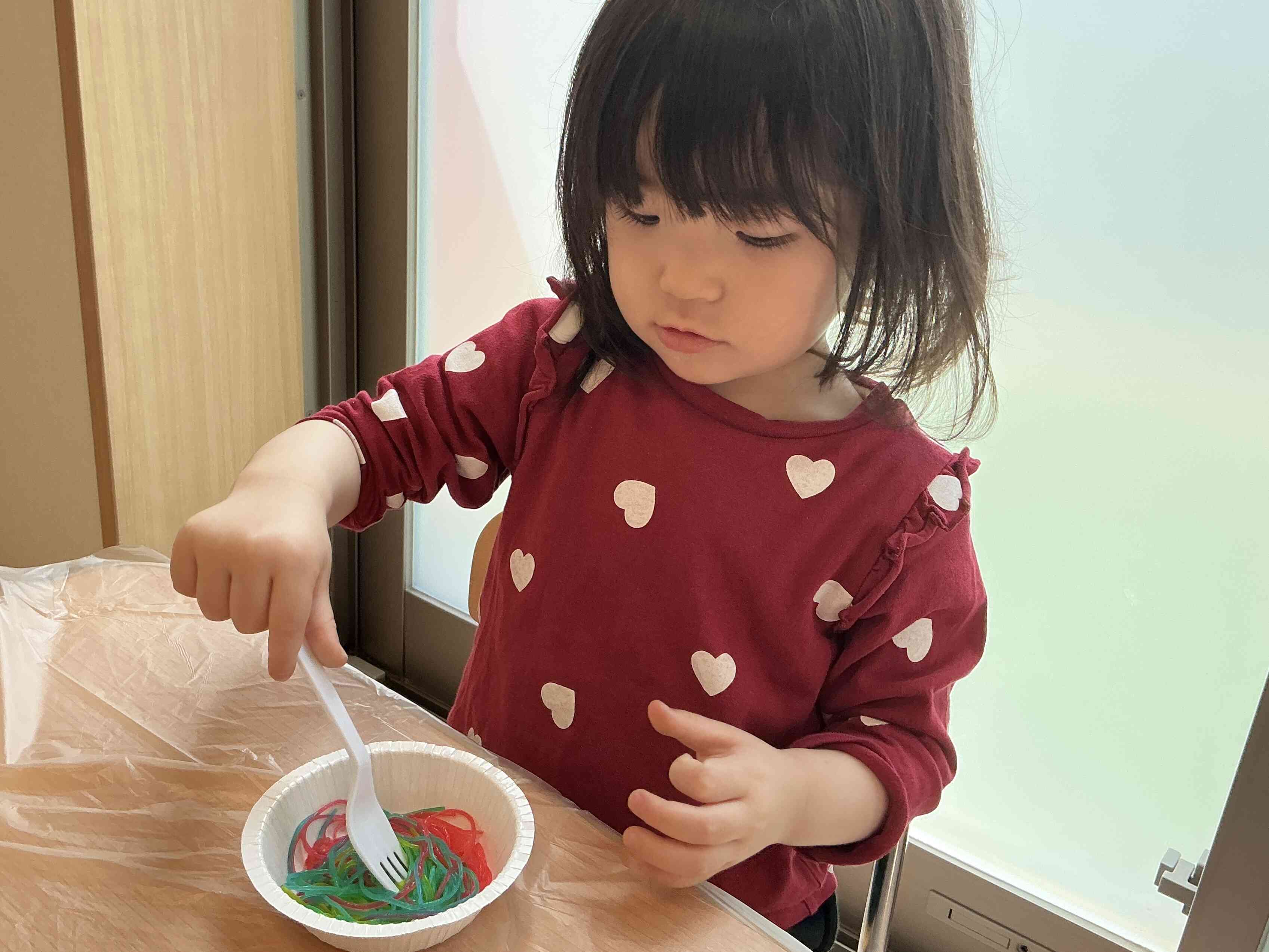 フォークを使っておままごとも楽しい!