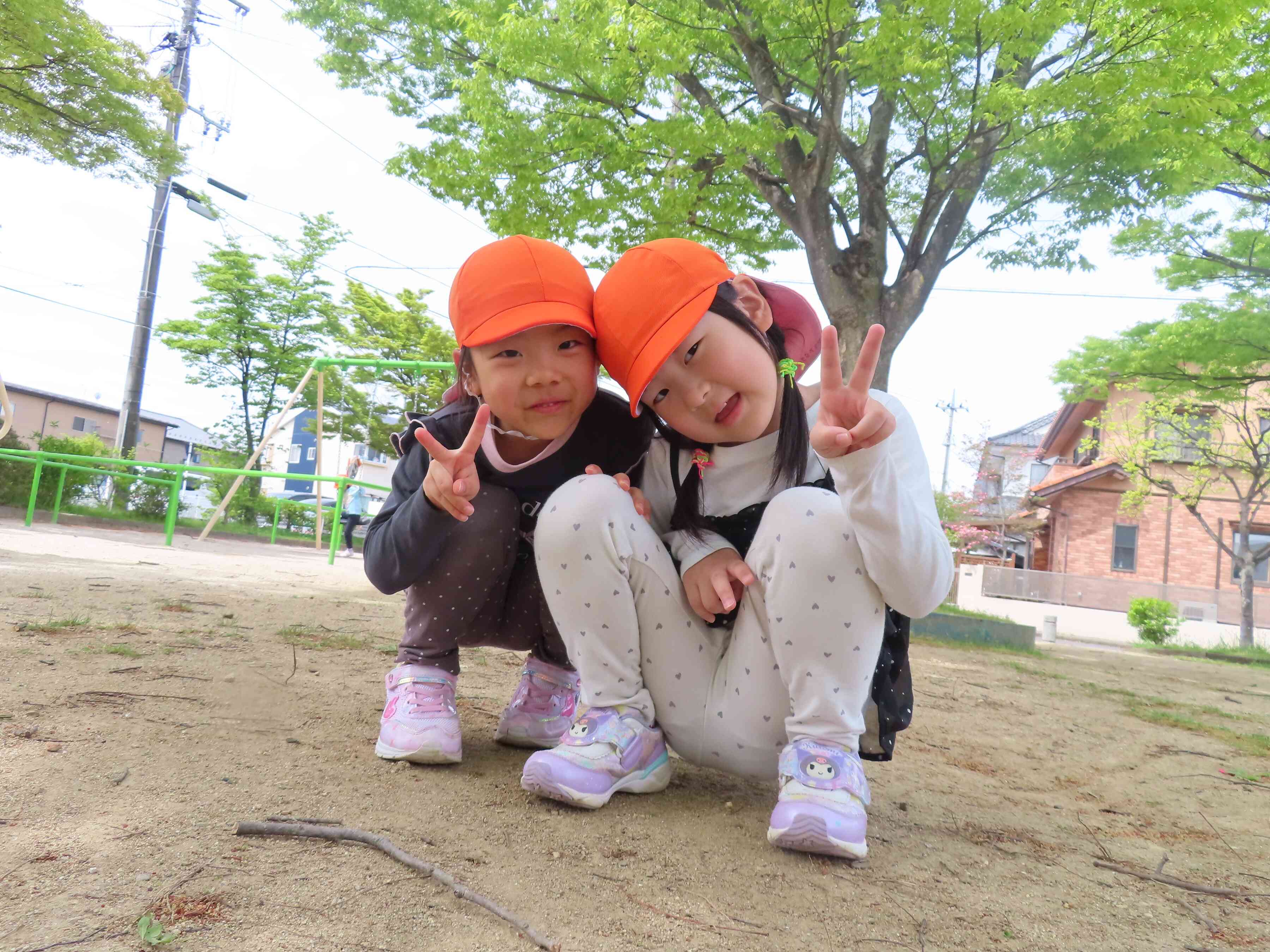 公園でたくさん遊びました。
