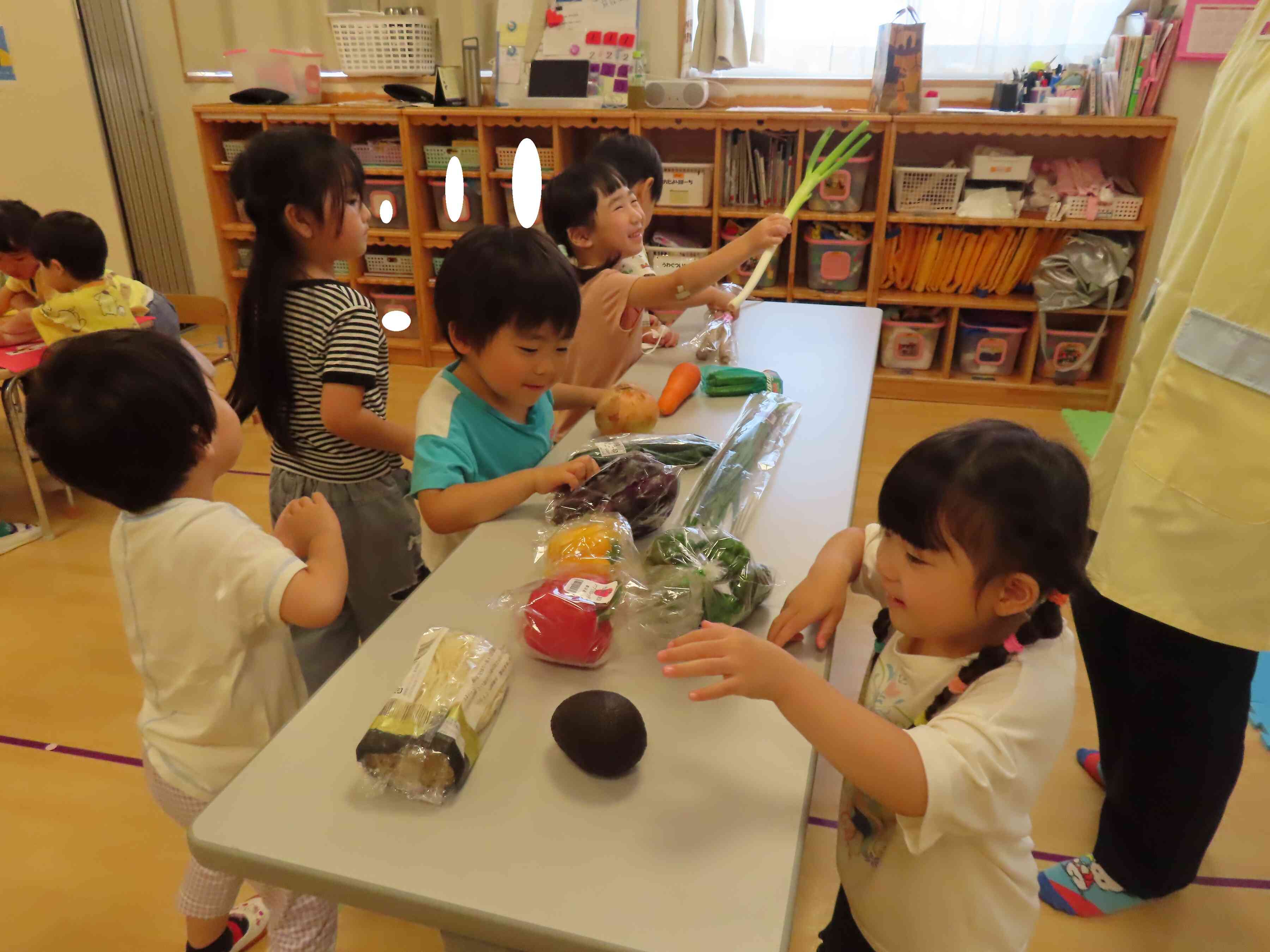 いろんな野菜を触ってみよう！