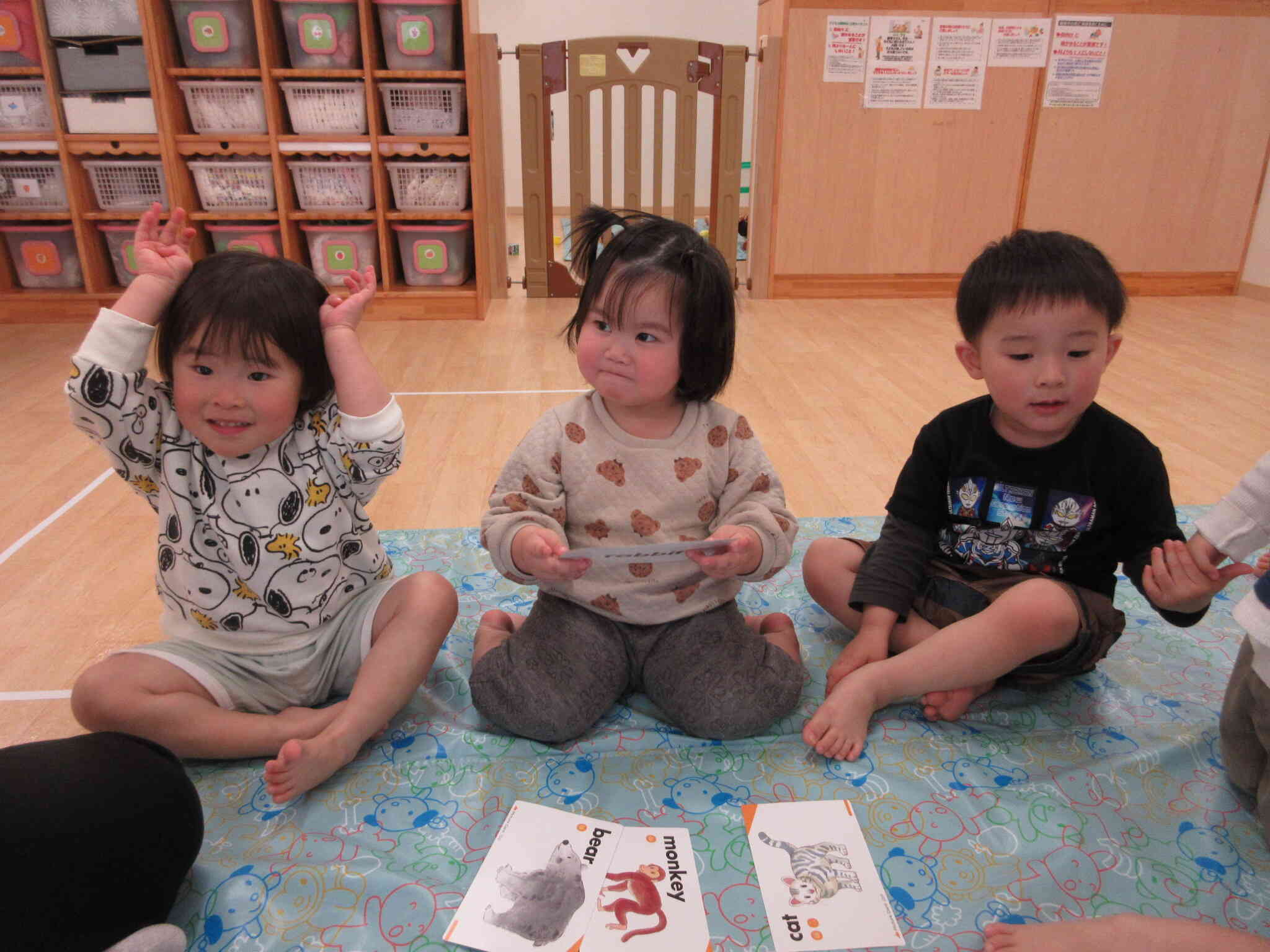 動物のカードで遊んだよ！