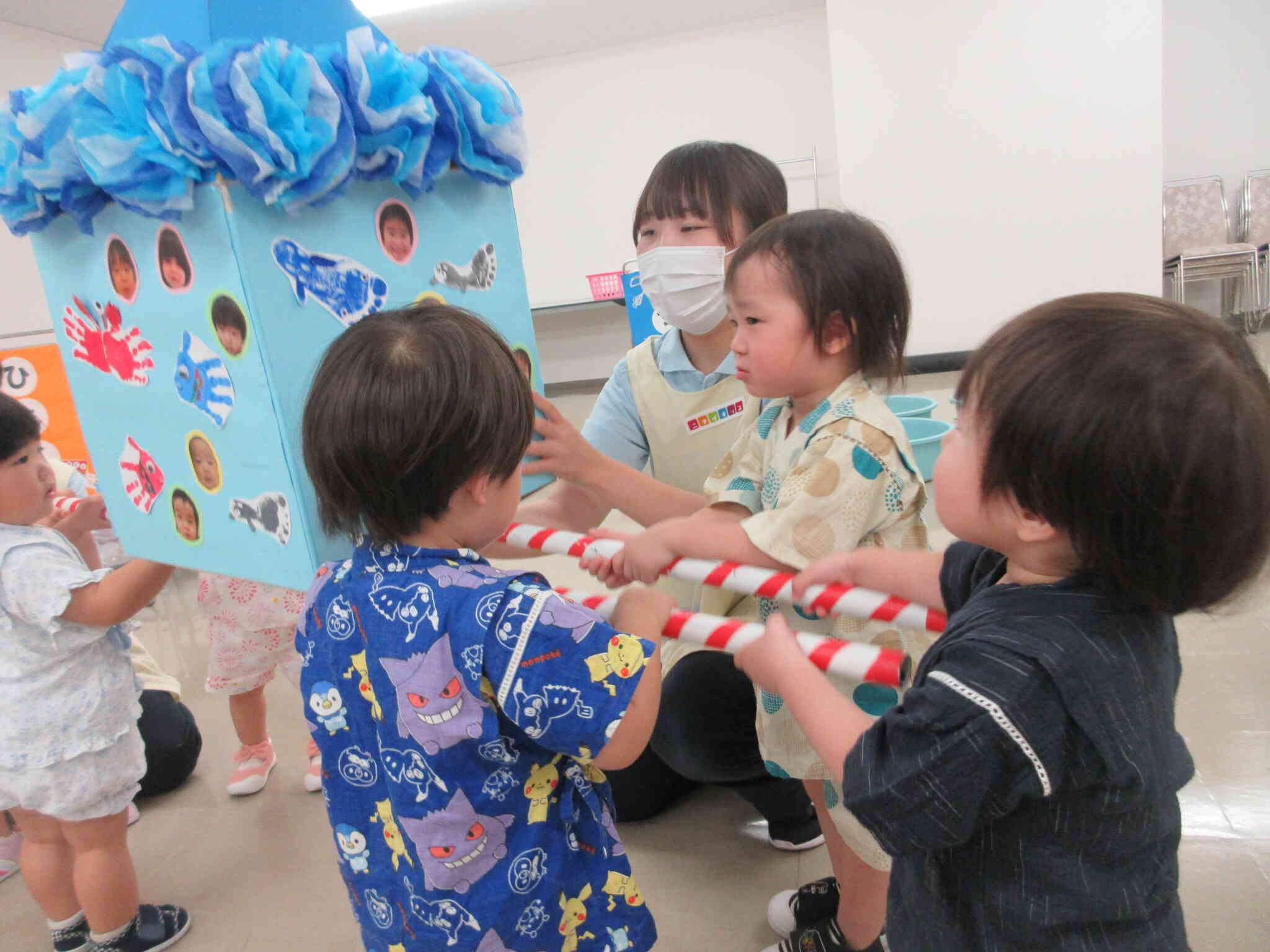 わっしょい！みんなでお神輿をかついだよ