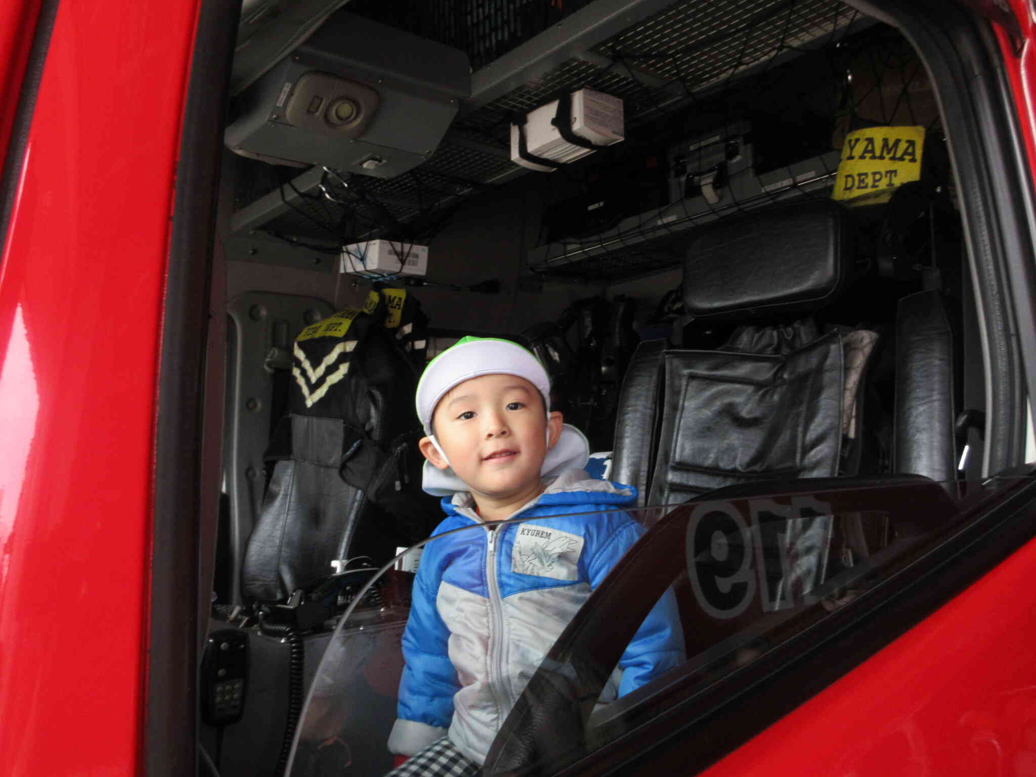 消防車に乗せてもらったよ！