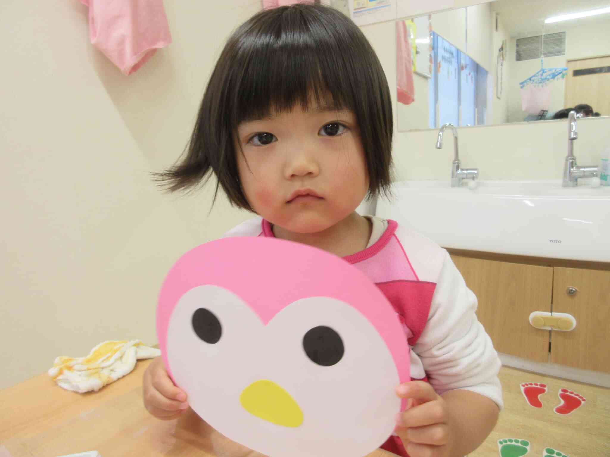 ペンギンのお面作ったよ♪