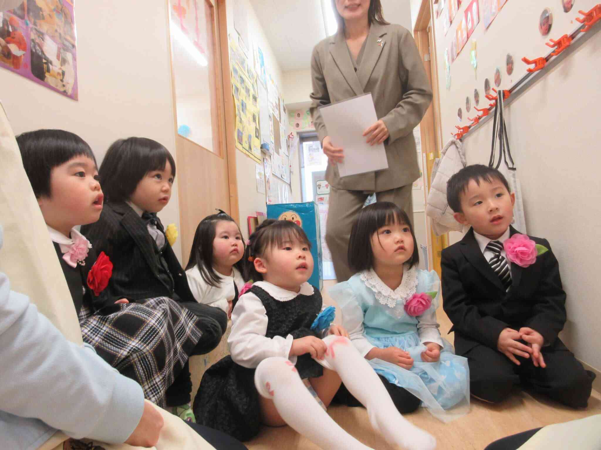 卒園式の前の様子