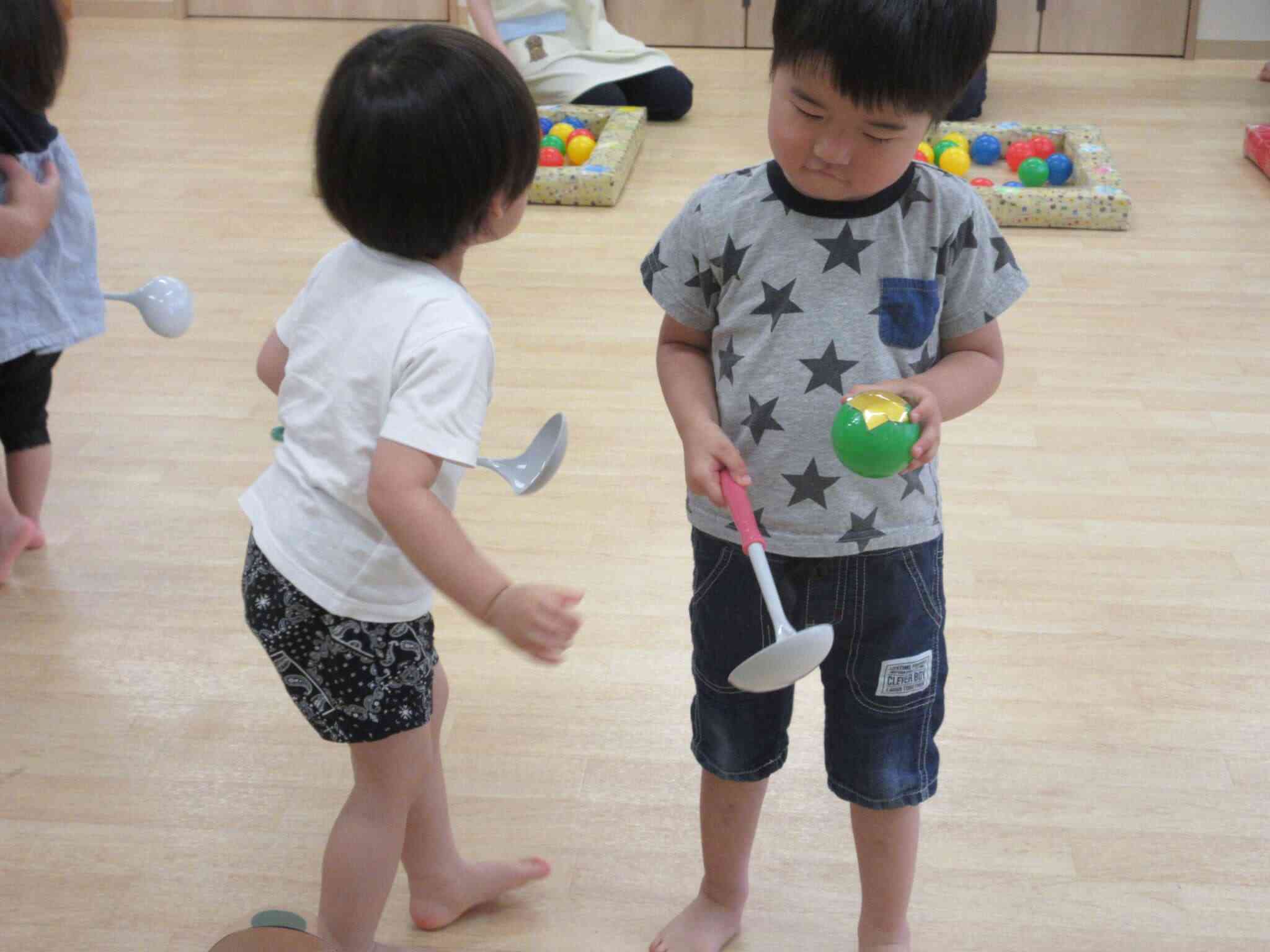 ボール拾ってくれてありがとう！