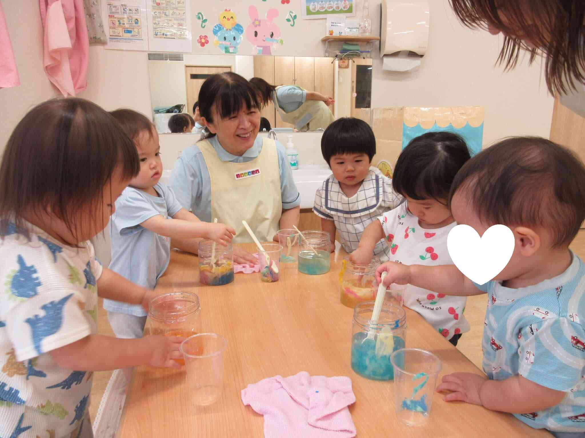色水遊びをしたよ☆