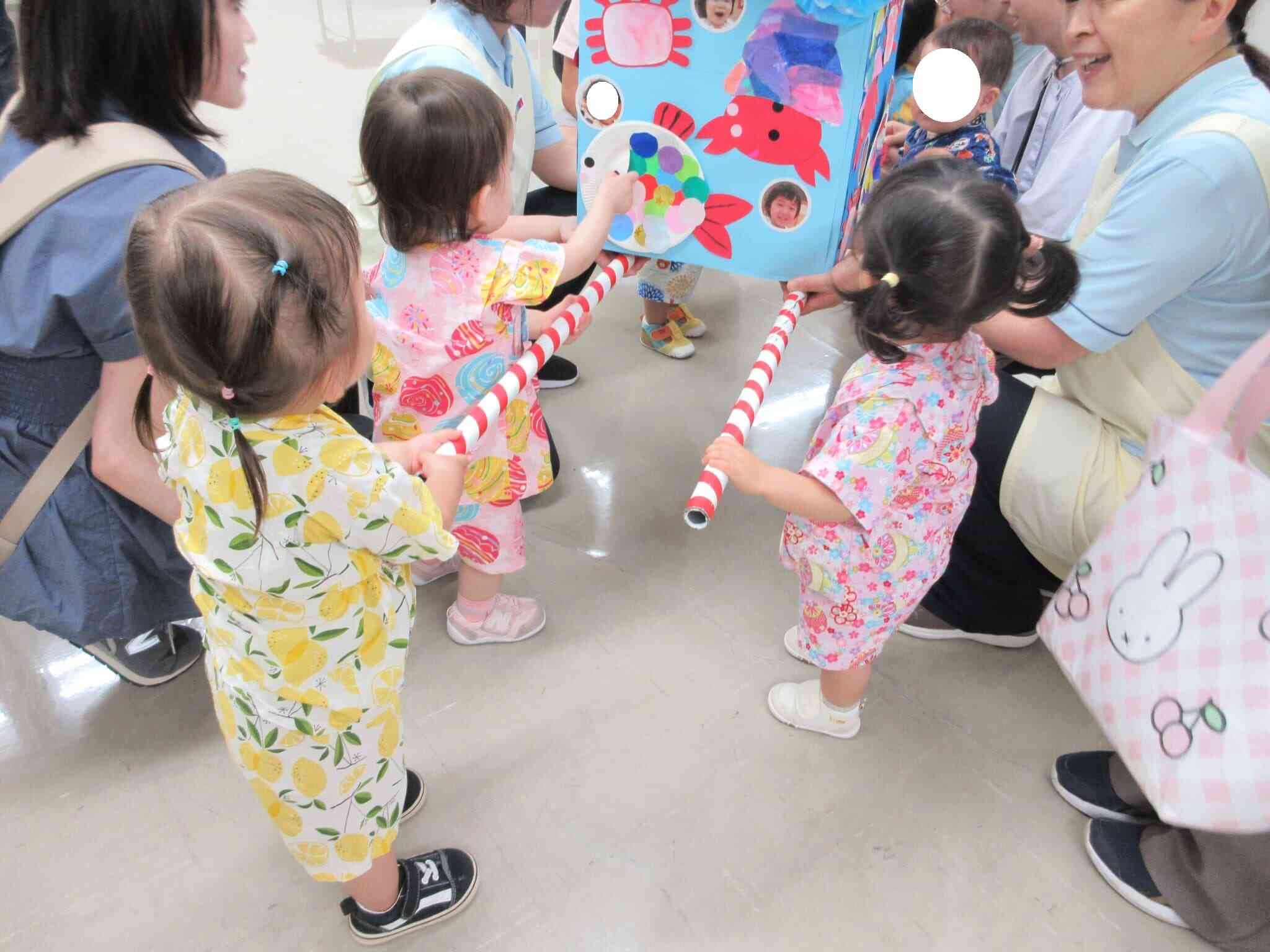 あひる組さんも上手に持てたね！