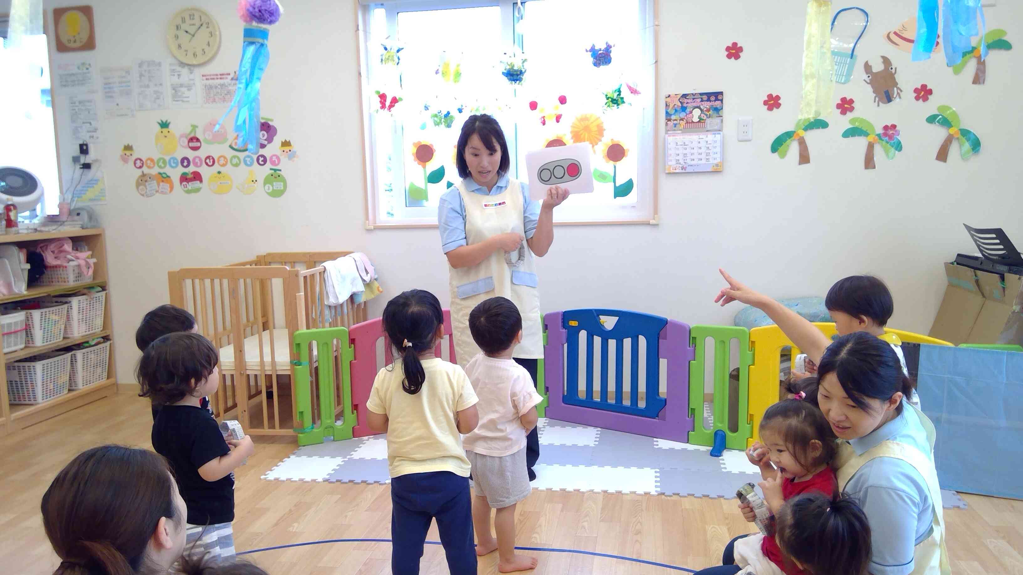 信号が赤になったら止まってね!