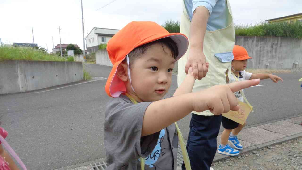 あれなんだ！興味津々だね！