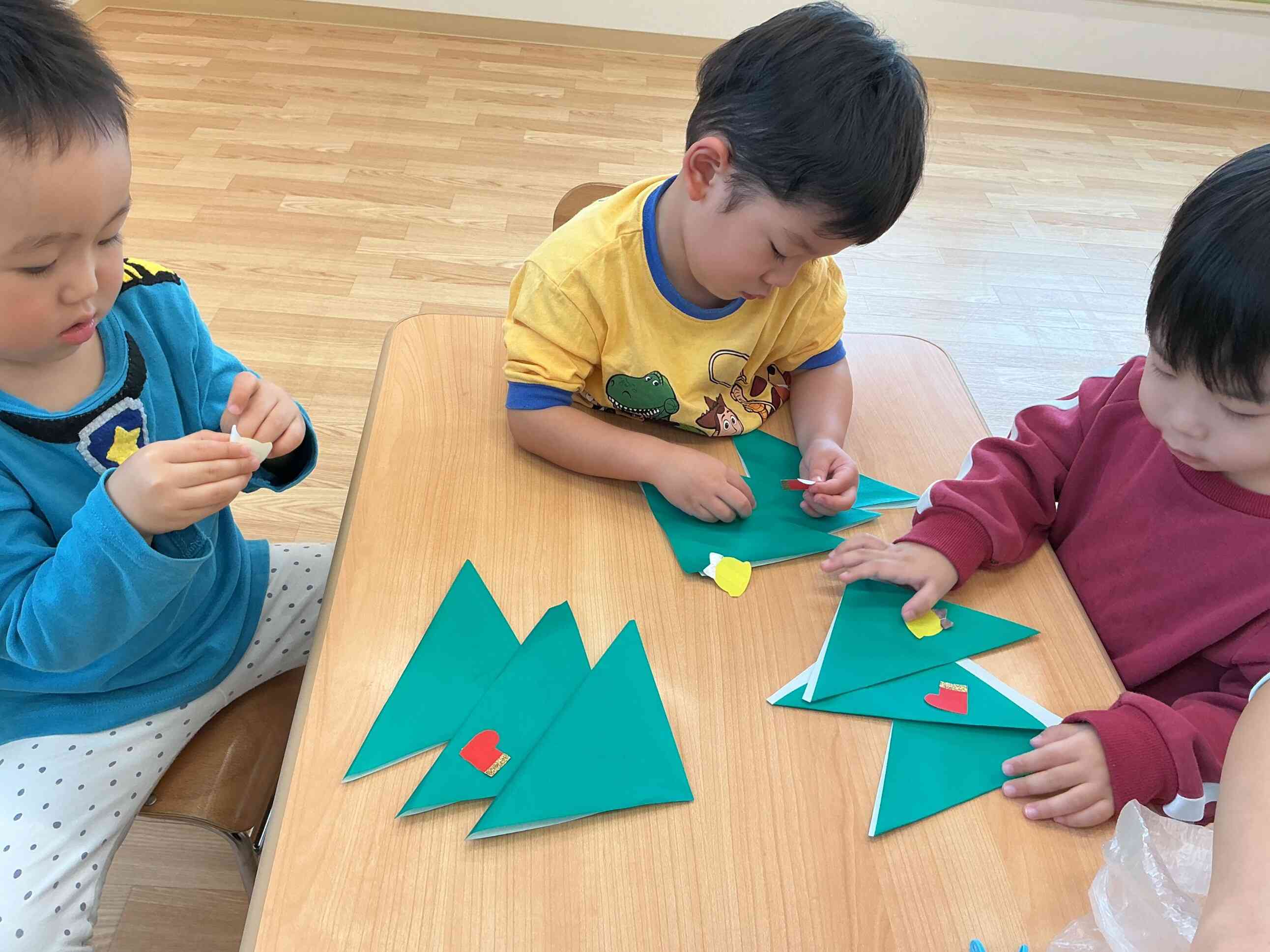 クリスマスツリーも作ったよ。