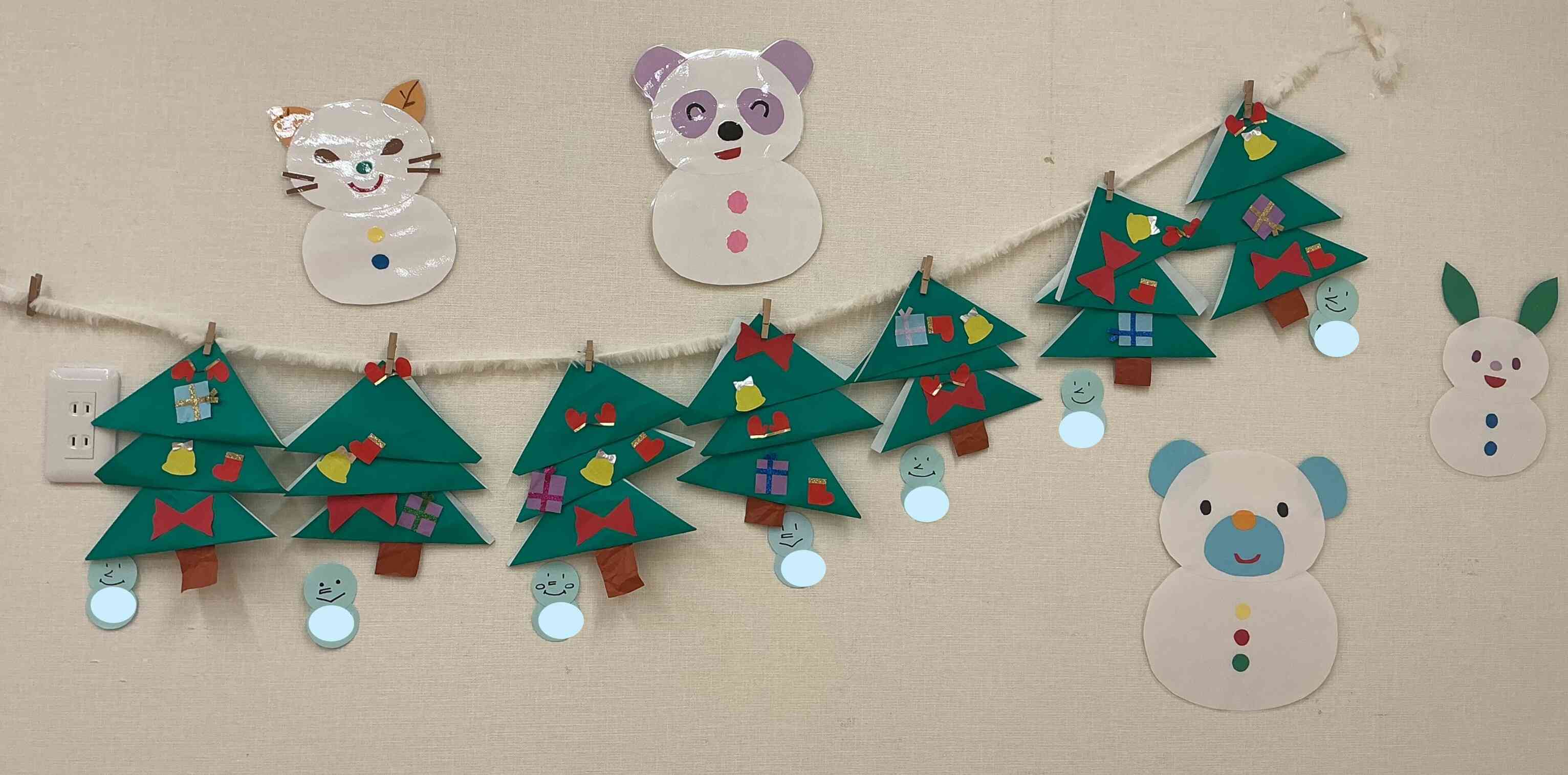 とってもかわいいツリーができたね