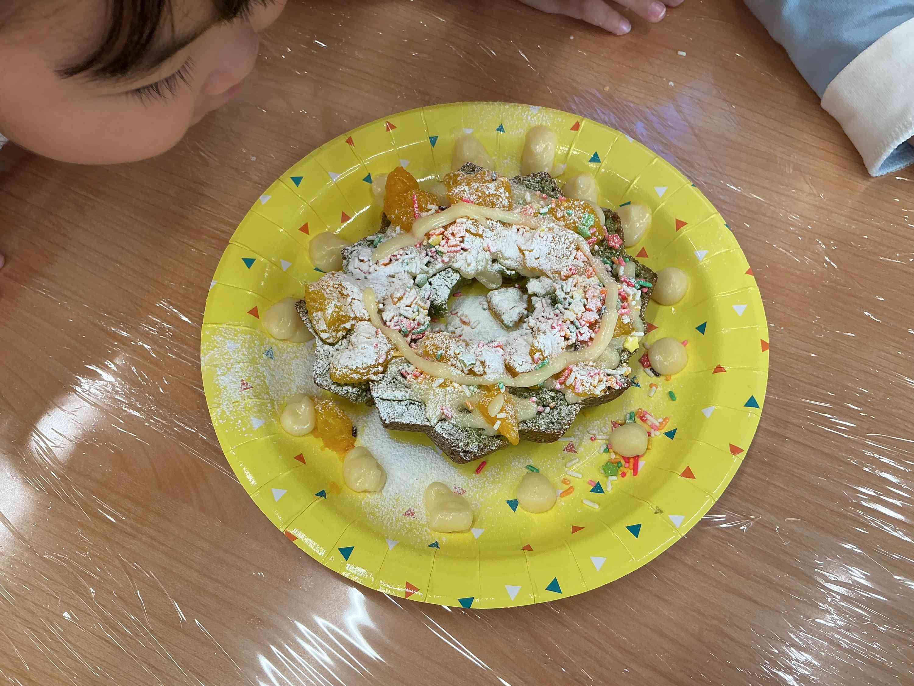 素敵な素敵なリースのケーキだね