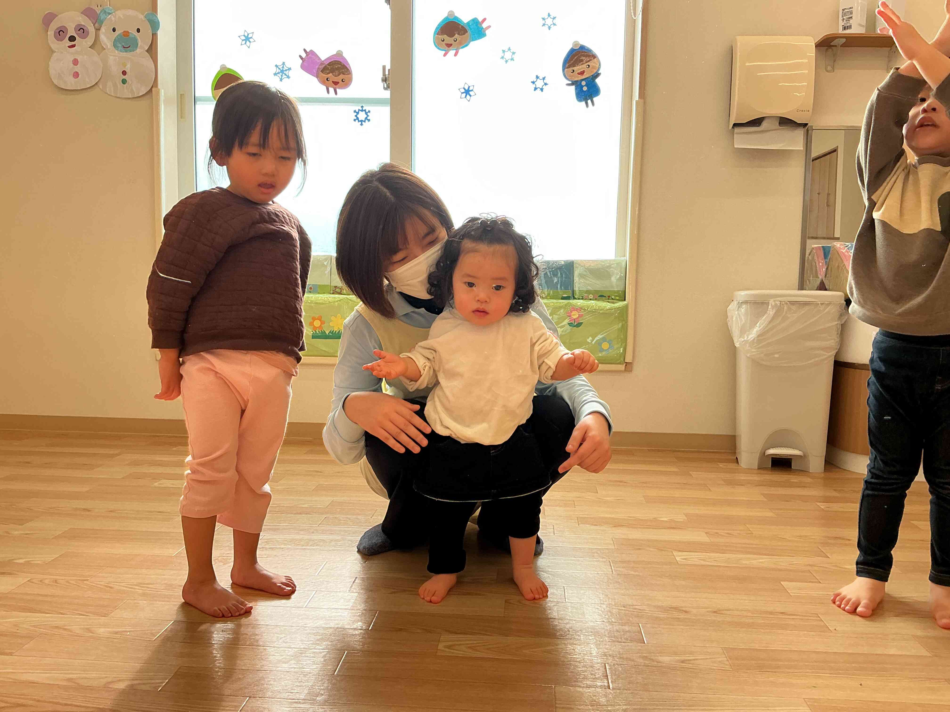 先生と一緒に一緒にダンスしたよ⭐︎