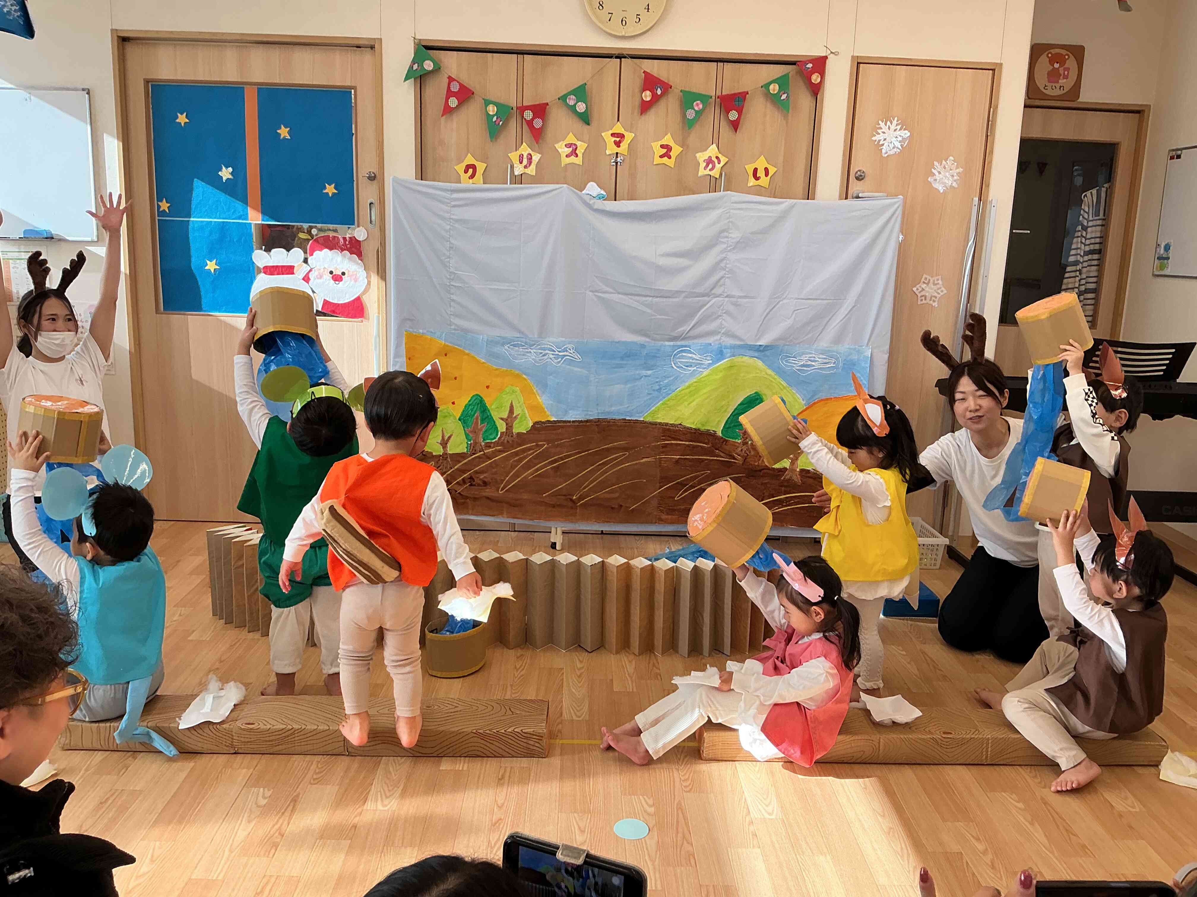 お湯をざぶーん