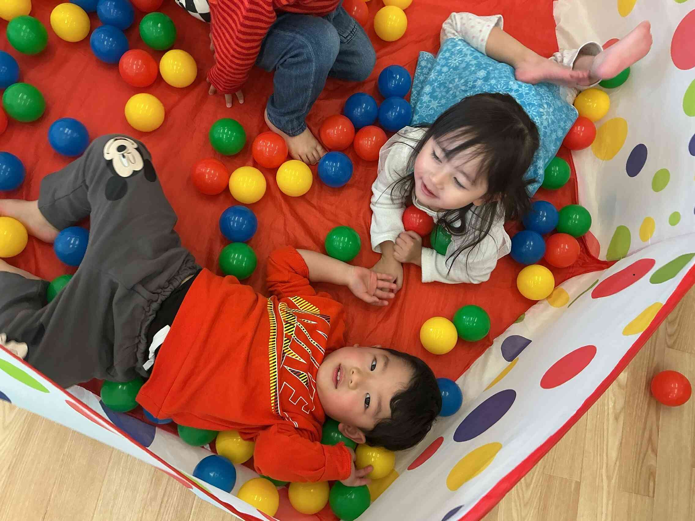 そのあとはボール遊びをしたよ