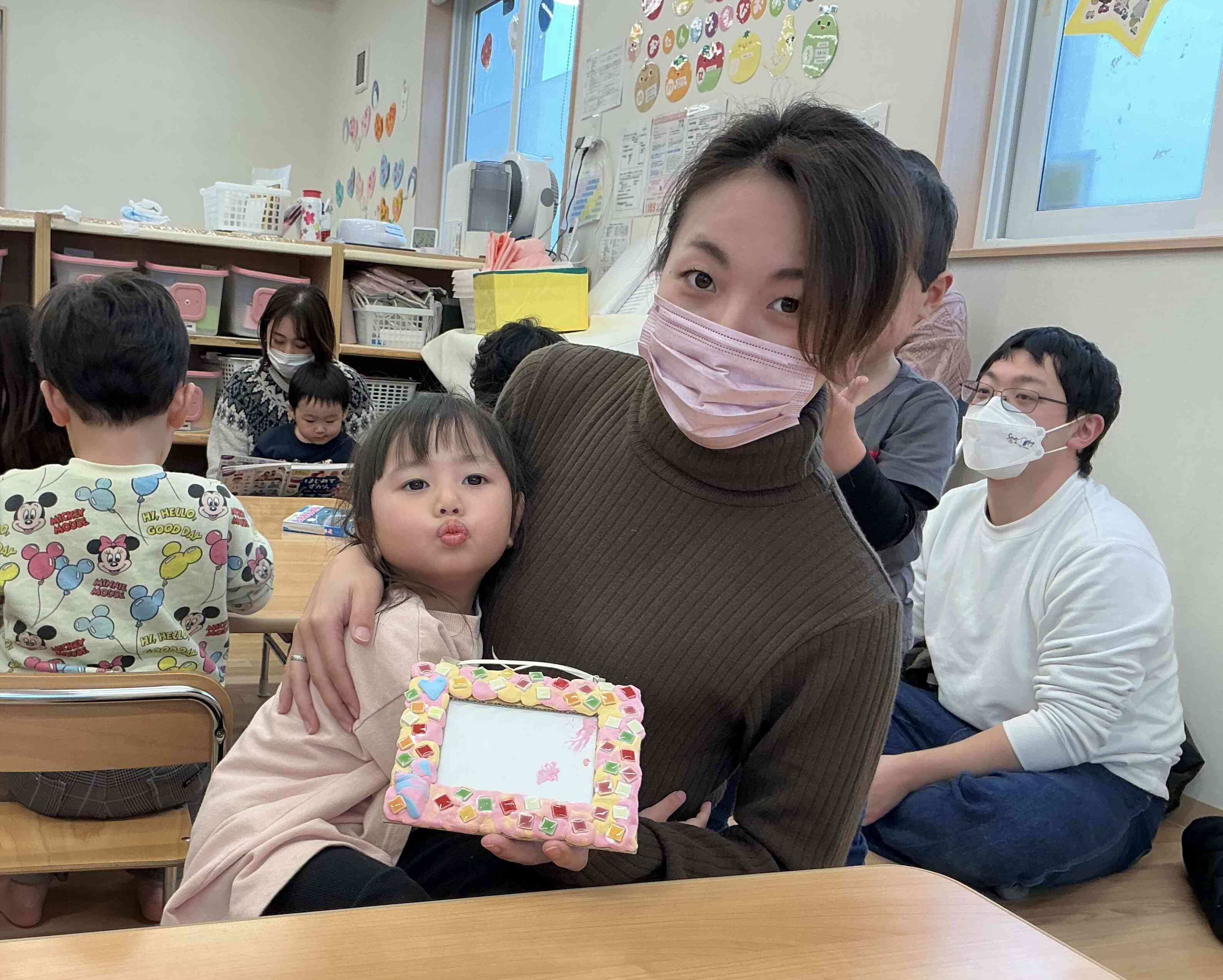 私もグラデーション模様♡可愛いフレーム完成♡