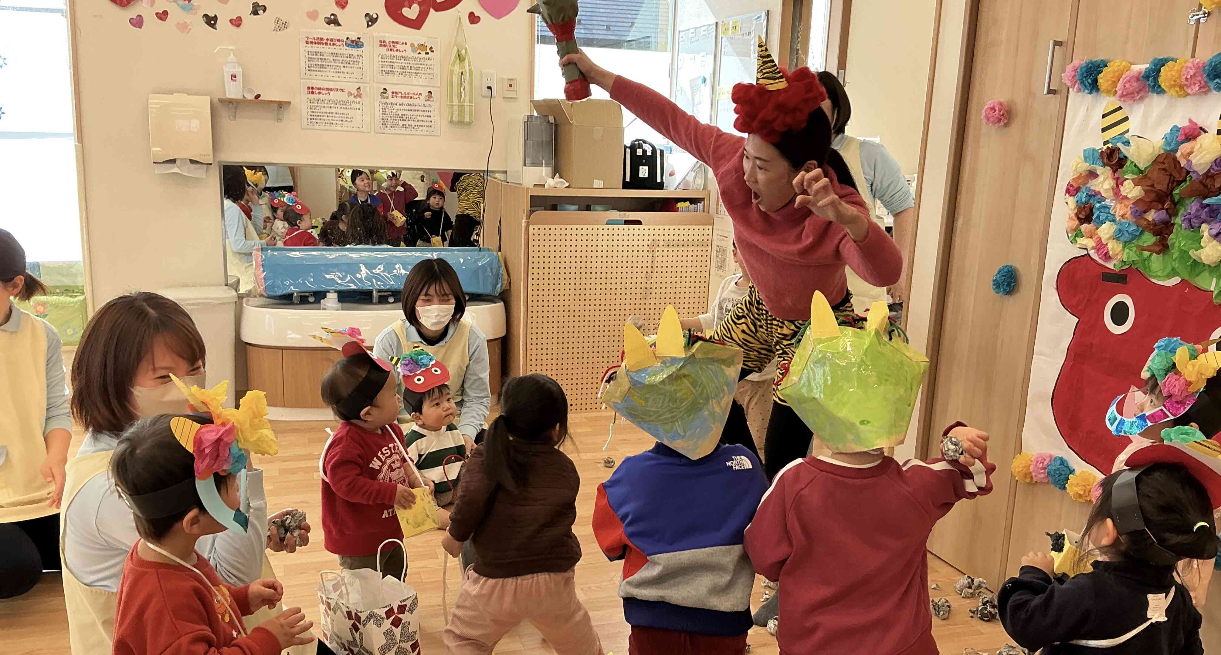 会の最後には鬼が登場!