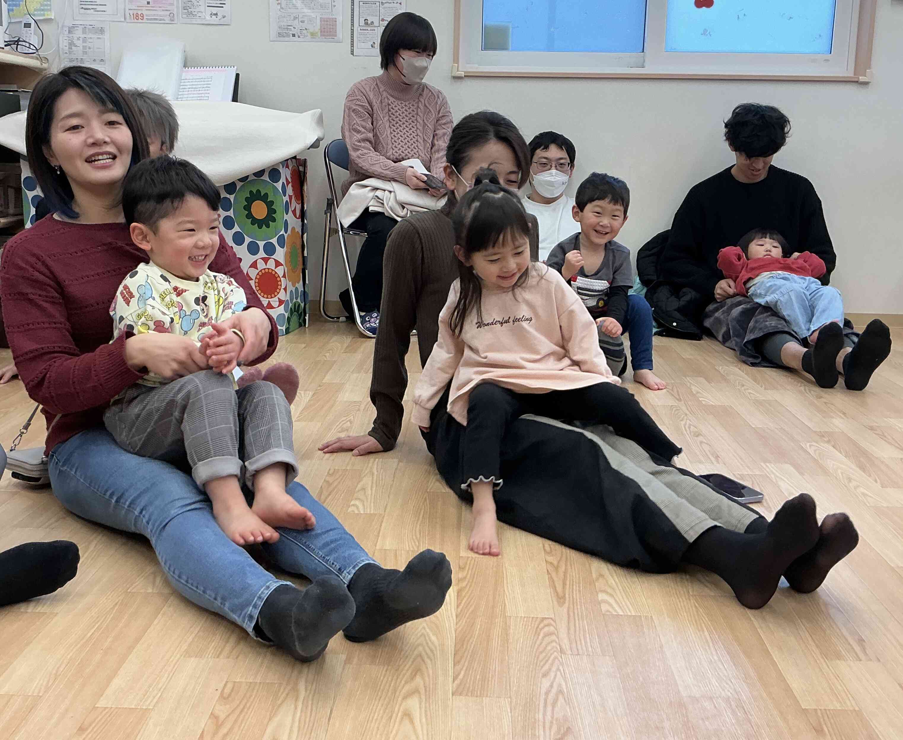 うさぎ組さんあひる組さんは親子で楽しく