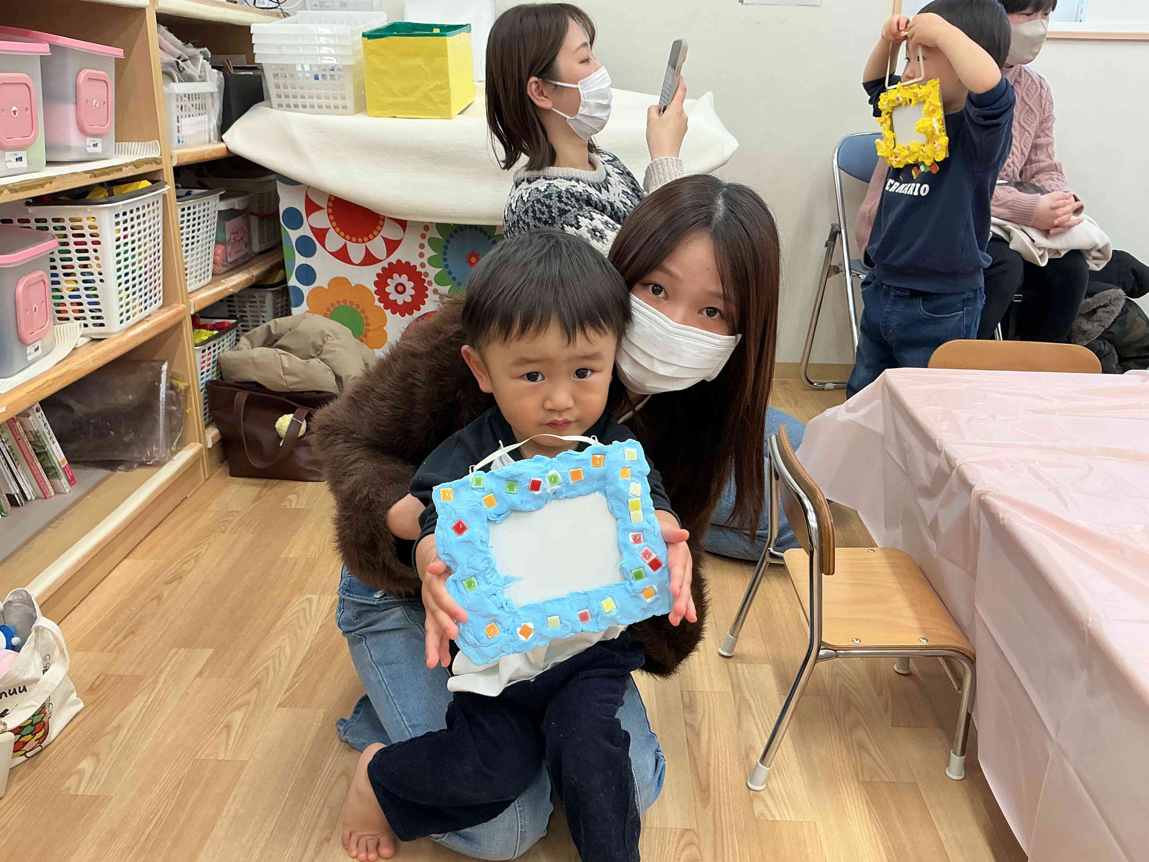 とっても上手にできました!海模様みたいだね♪