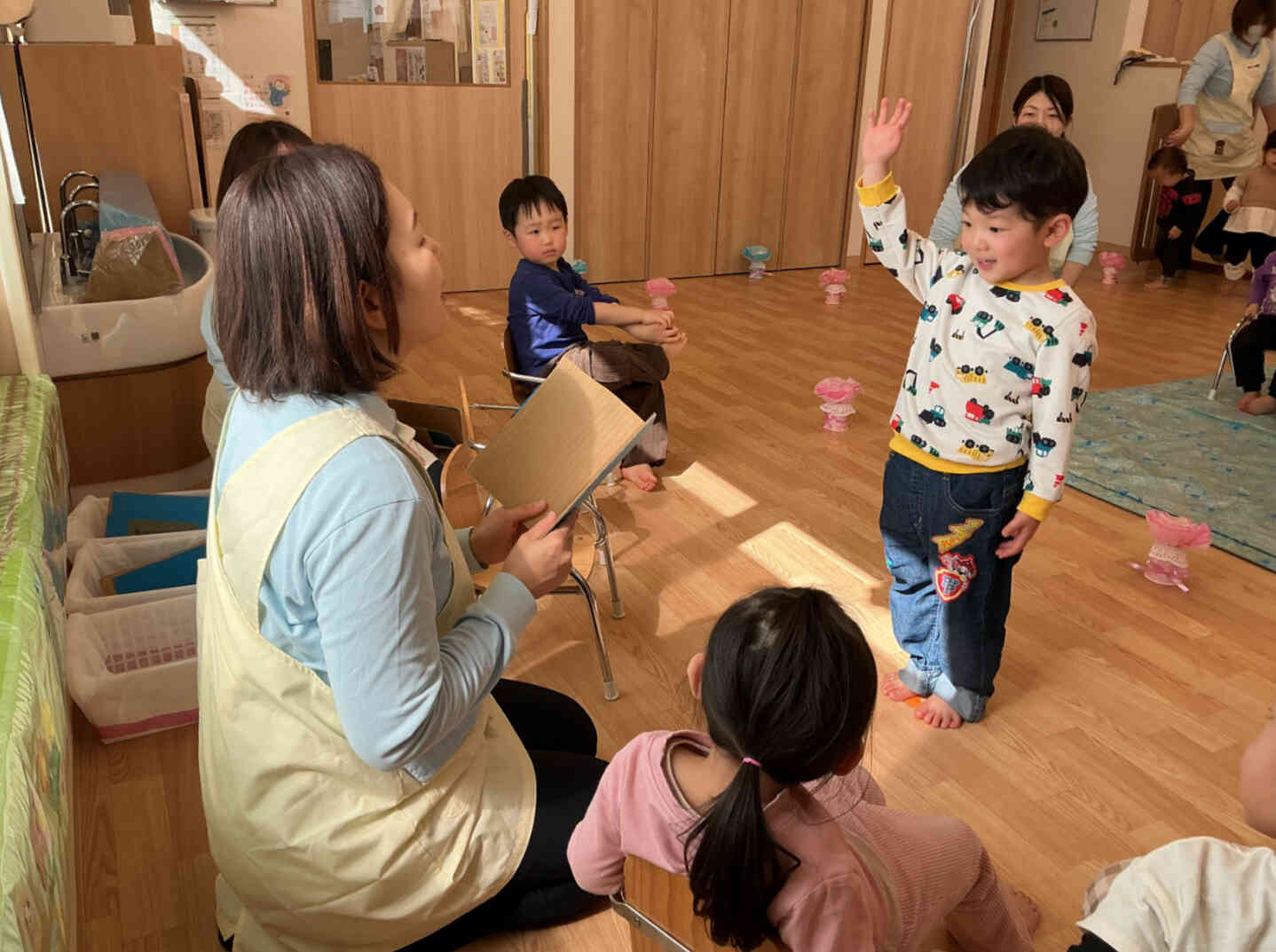 元気よくお返事「はい！」