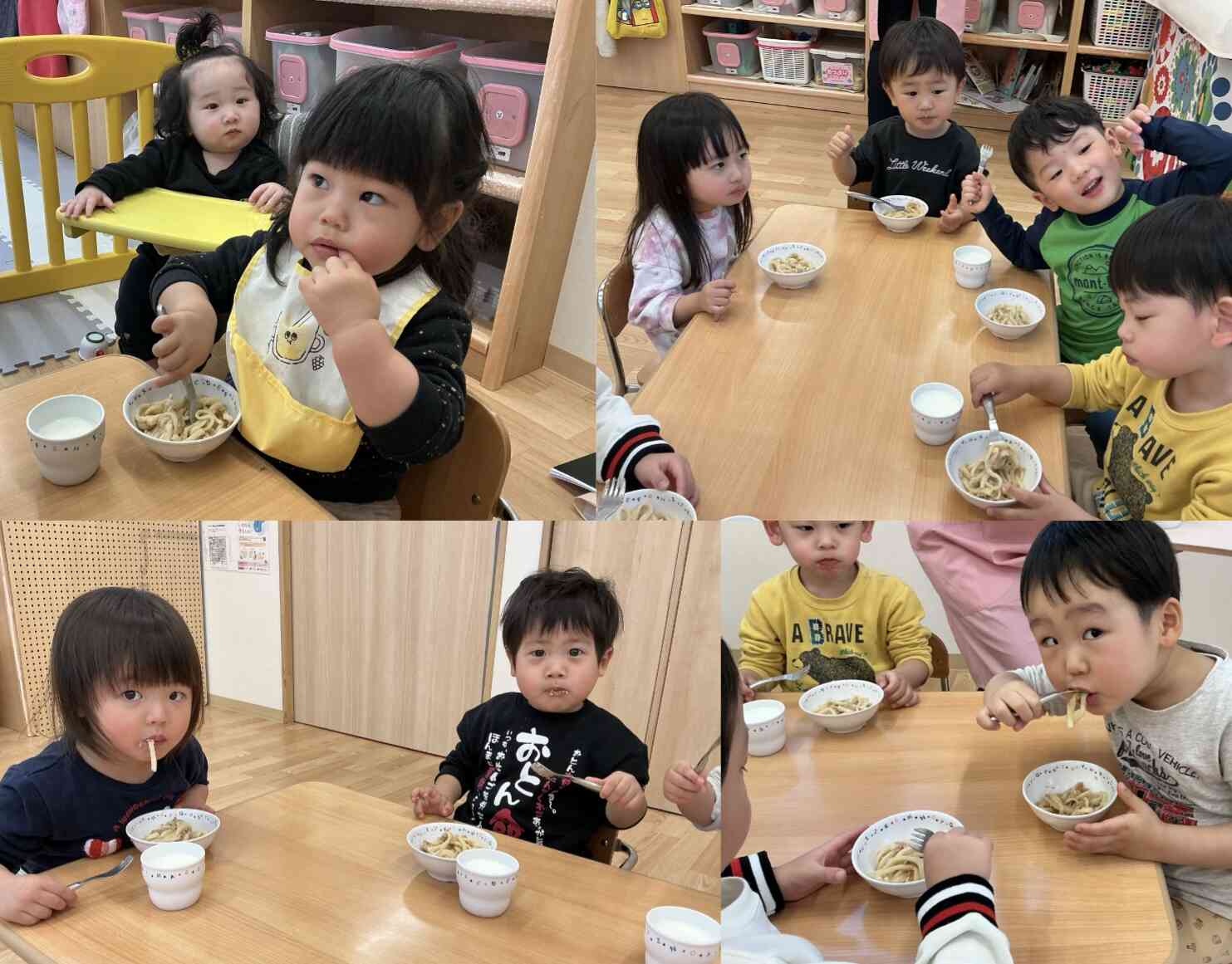 おやつはみんなが作ったうどんが出ましたよ。