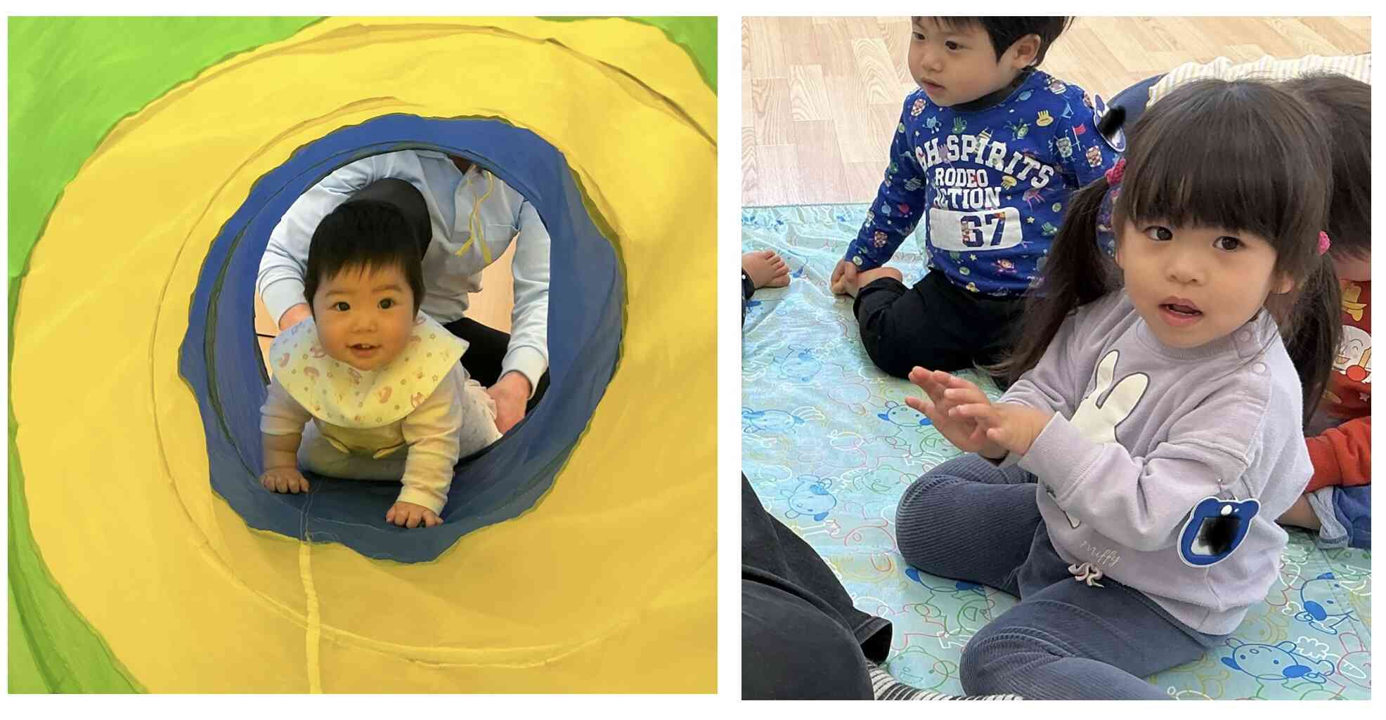 わーい　トンネルだ