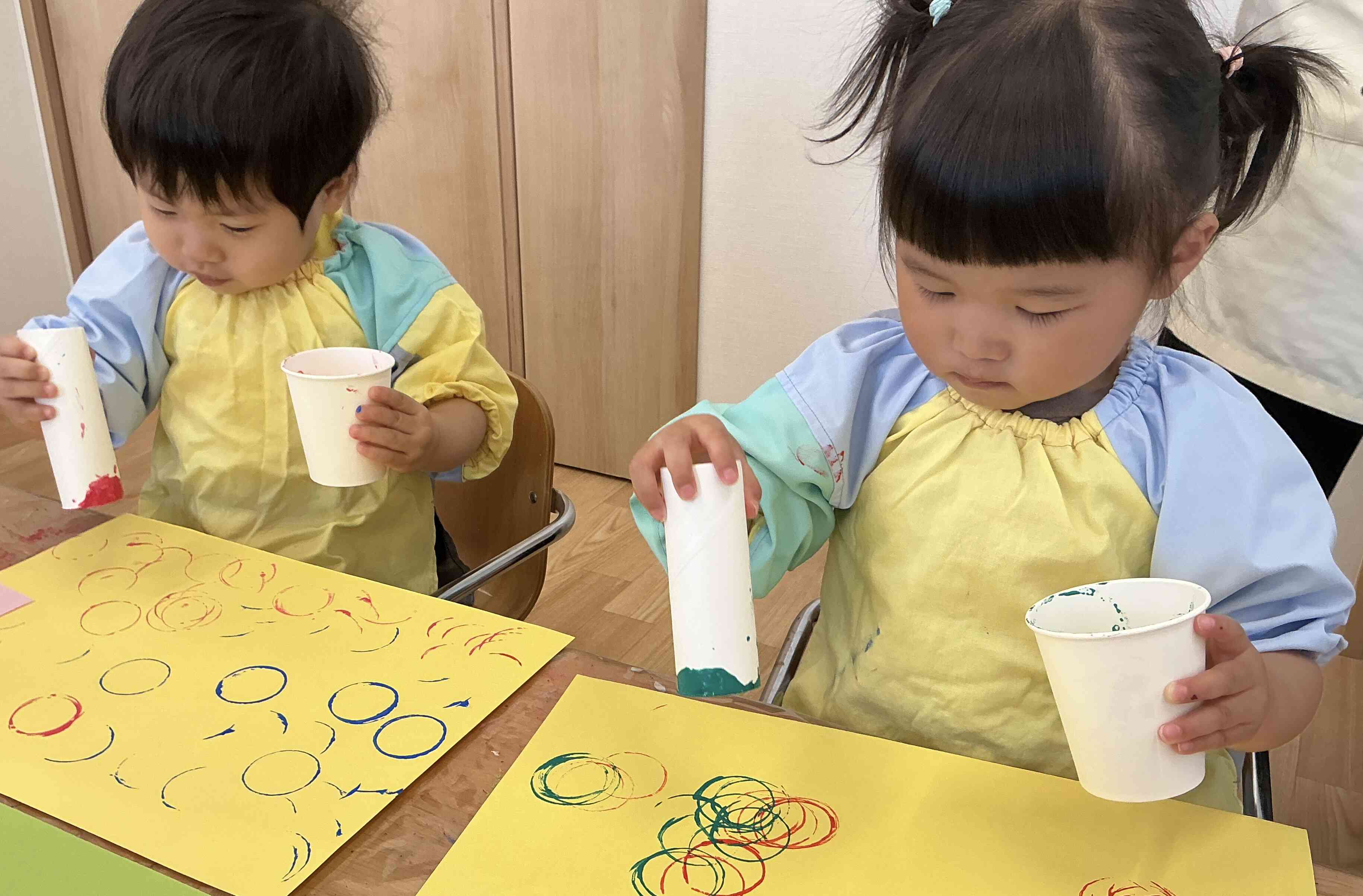 スタンプで模様をつけよう⭐︎
