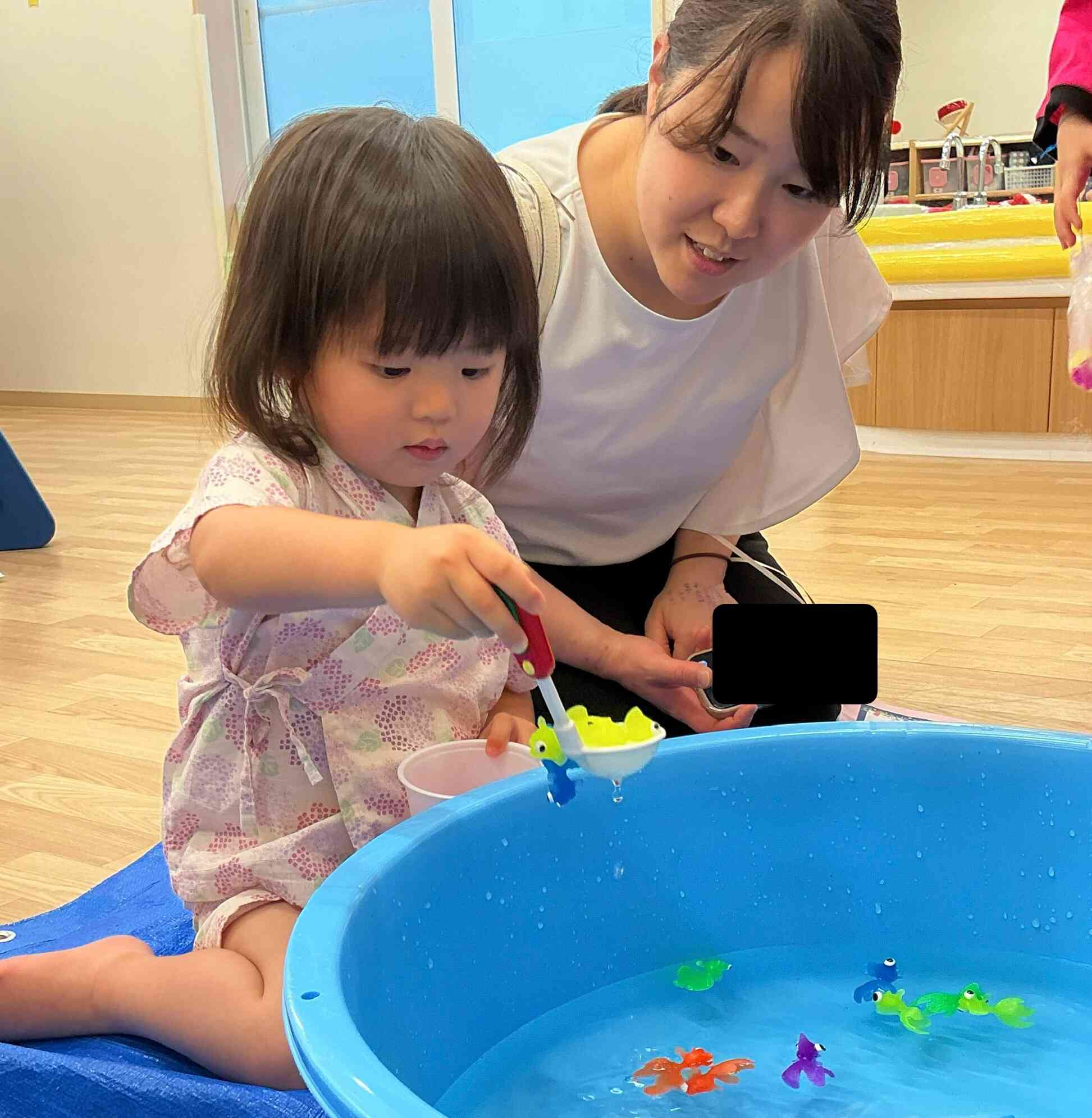金魚すくい　上手にできたね⭐︎