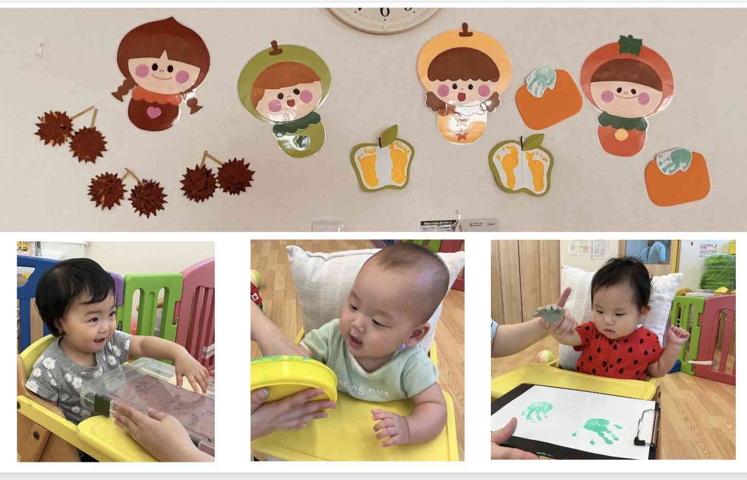 ひよこ組（0歳児）〜くだもの作ったよ♪