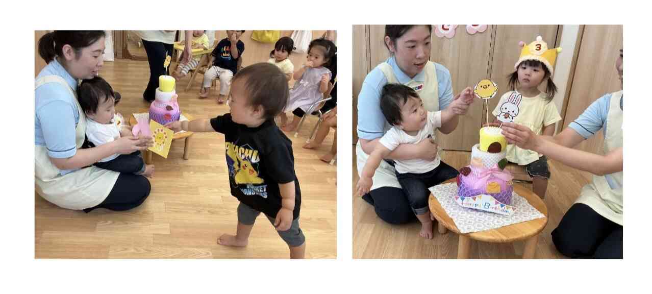 ケーキに飾り付け